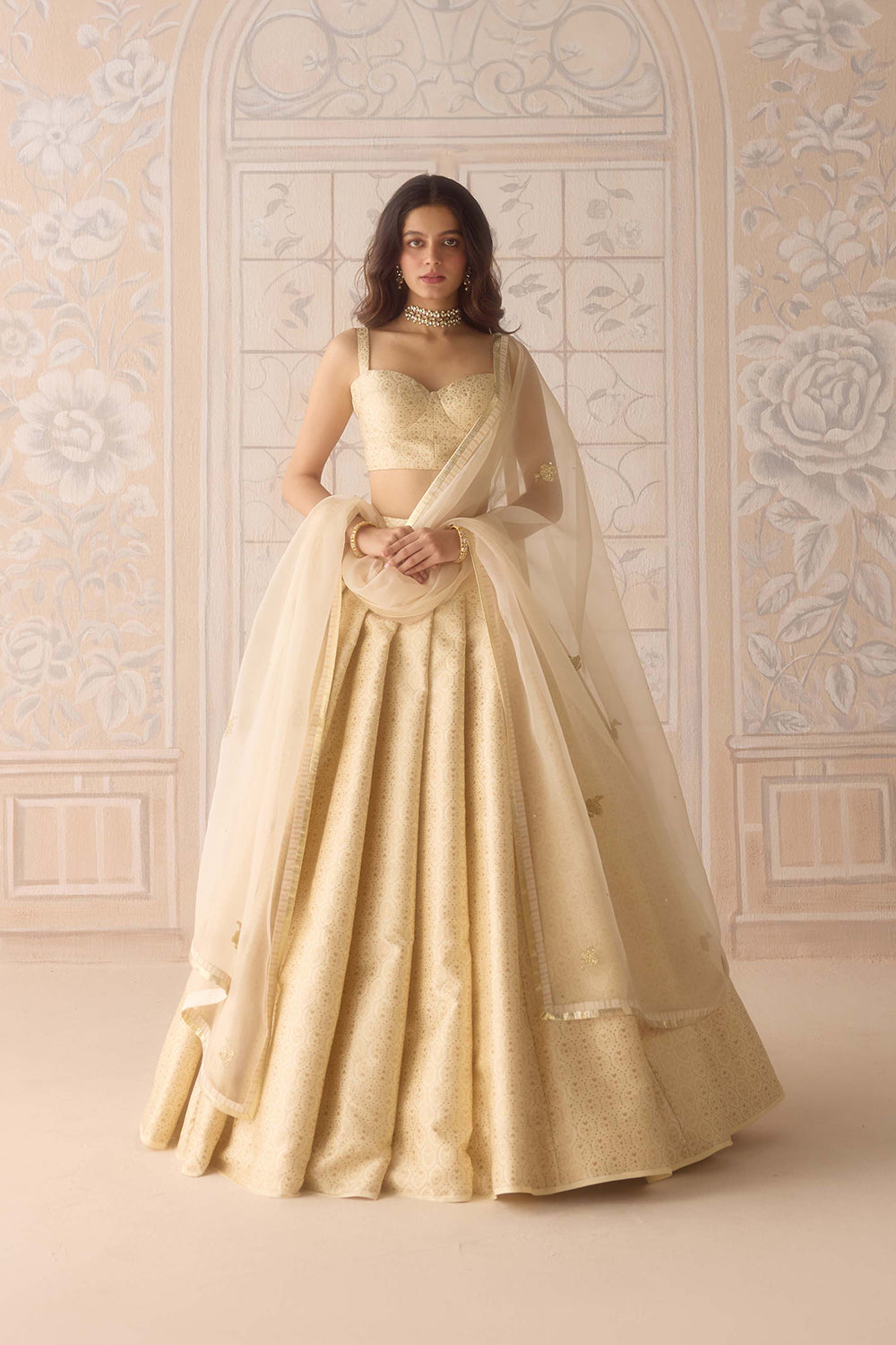 Ivory Lehenga Set.