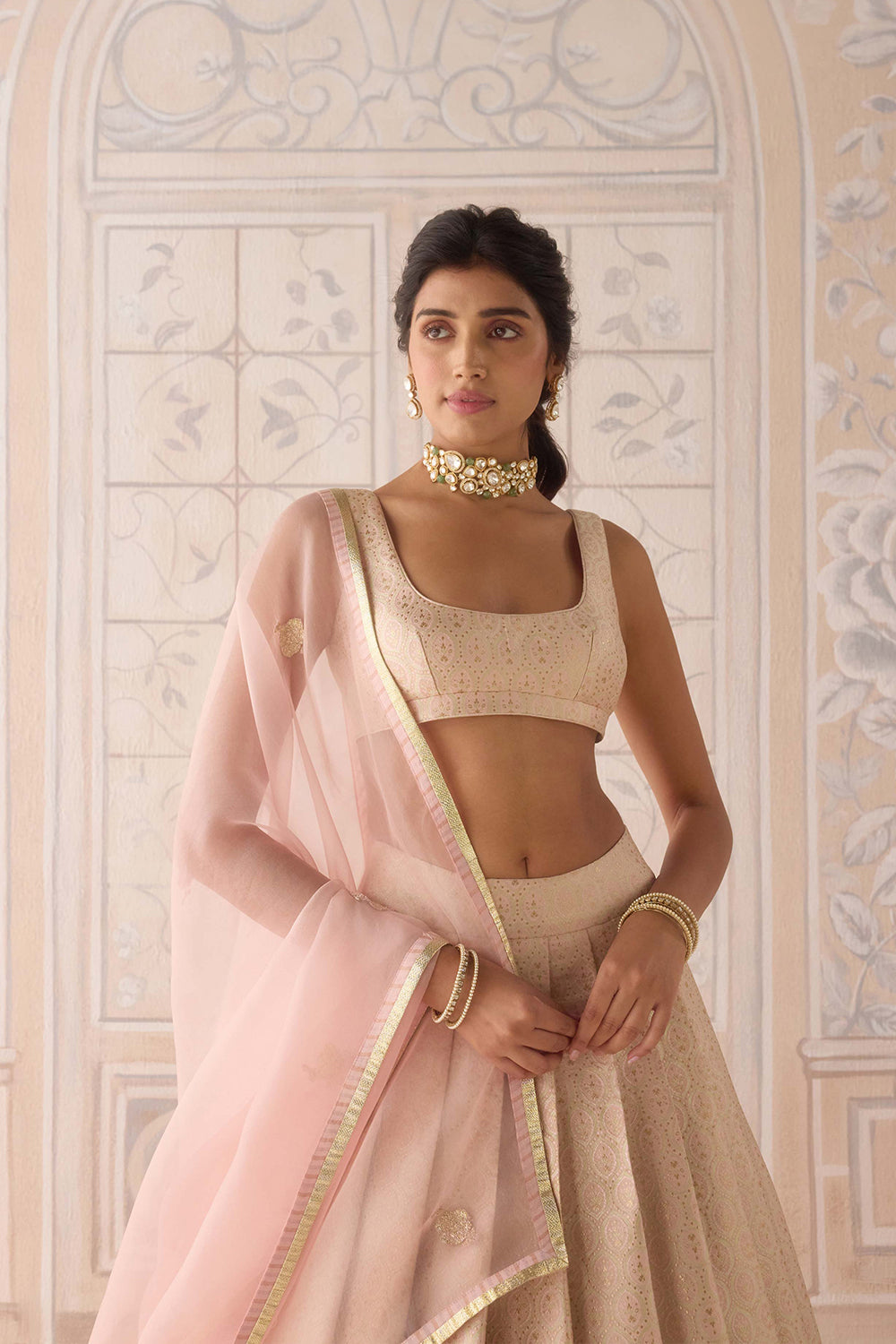 Pearl Pink Lehenga Set.
