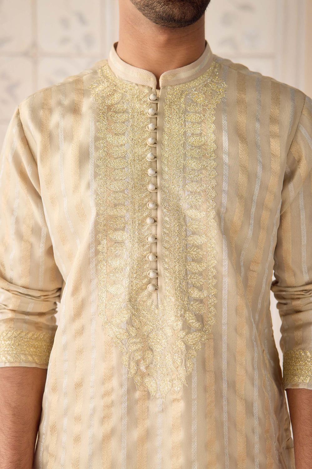 Oyster Gray Kurta Set.