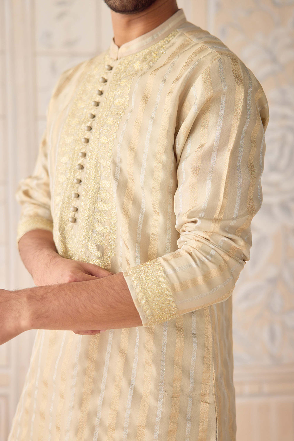 Oyster Gray Kurta Set.