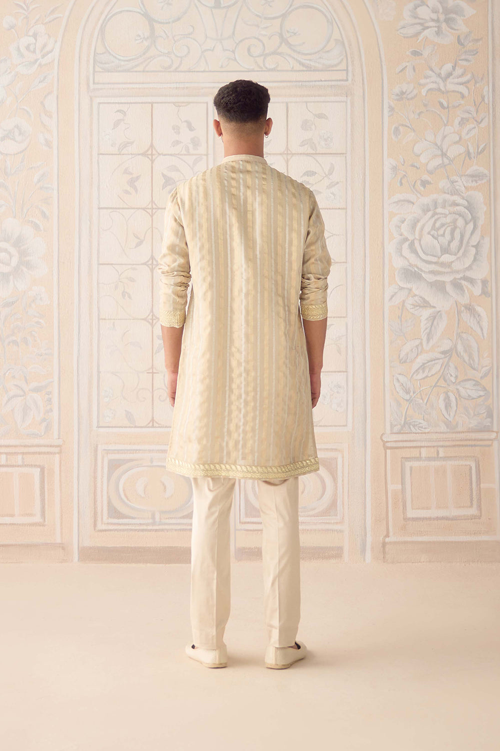 Oyster Gray Kurta Set.