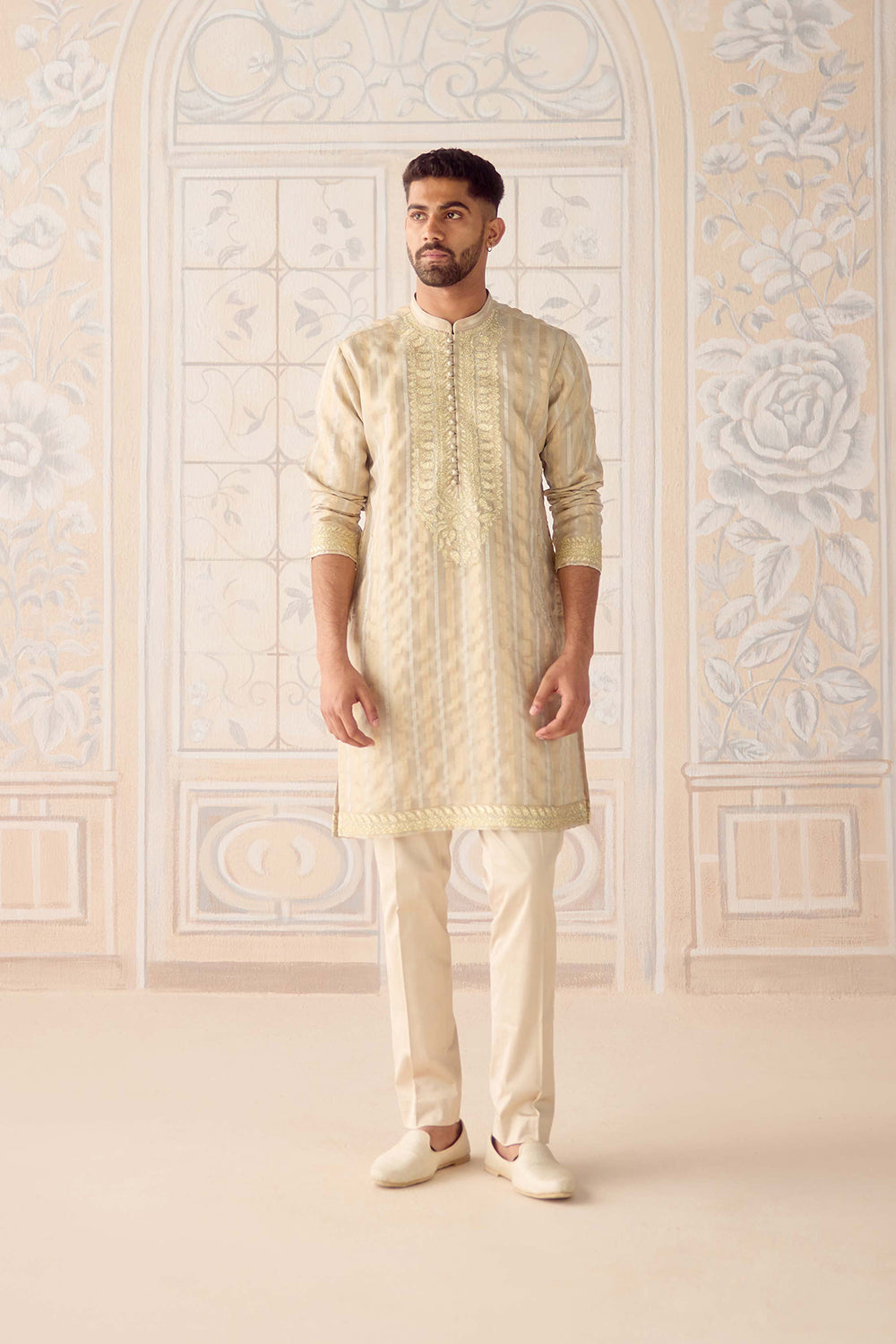 Oyster Gray Kurta Set.