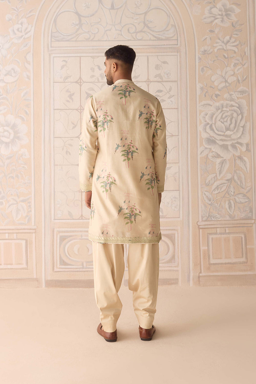 Sand Shell Neutral Kurta Set.