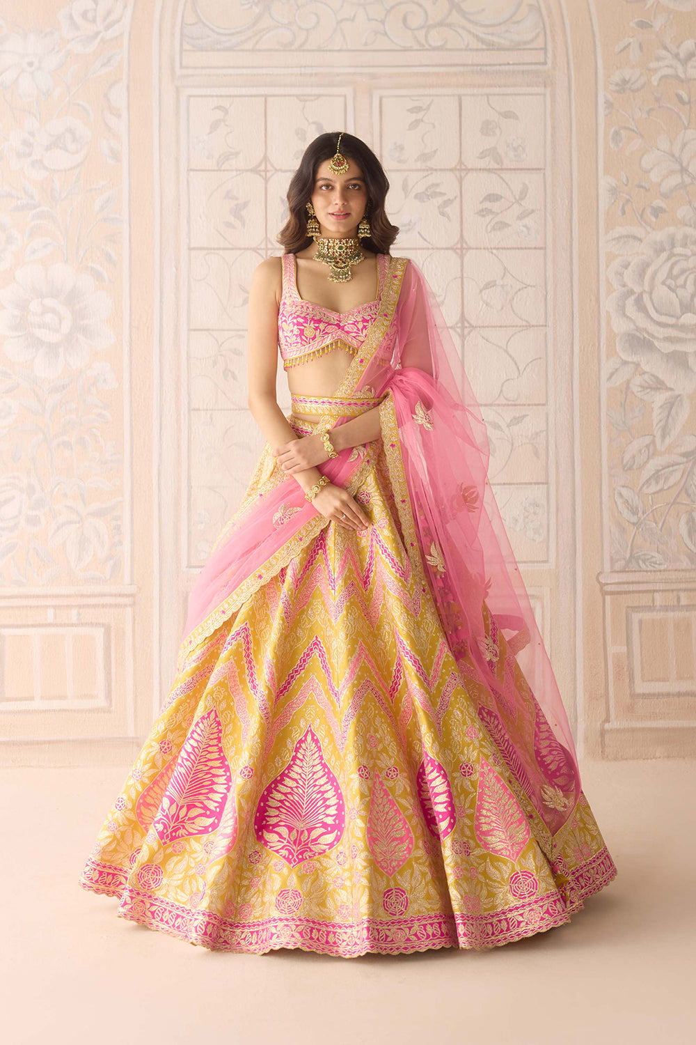 Freesia Yellow Lehenga Set.