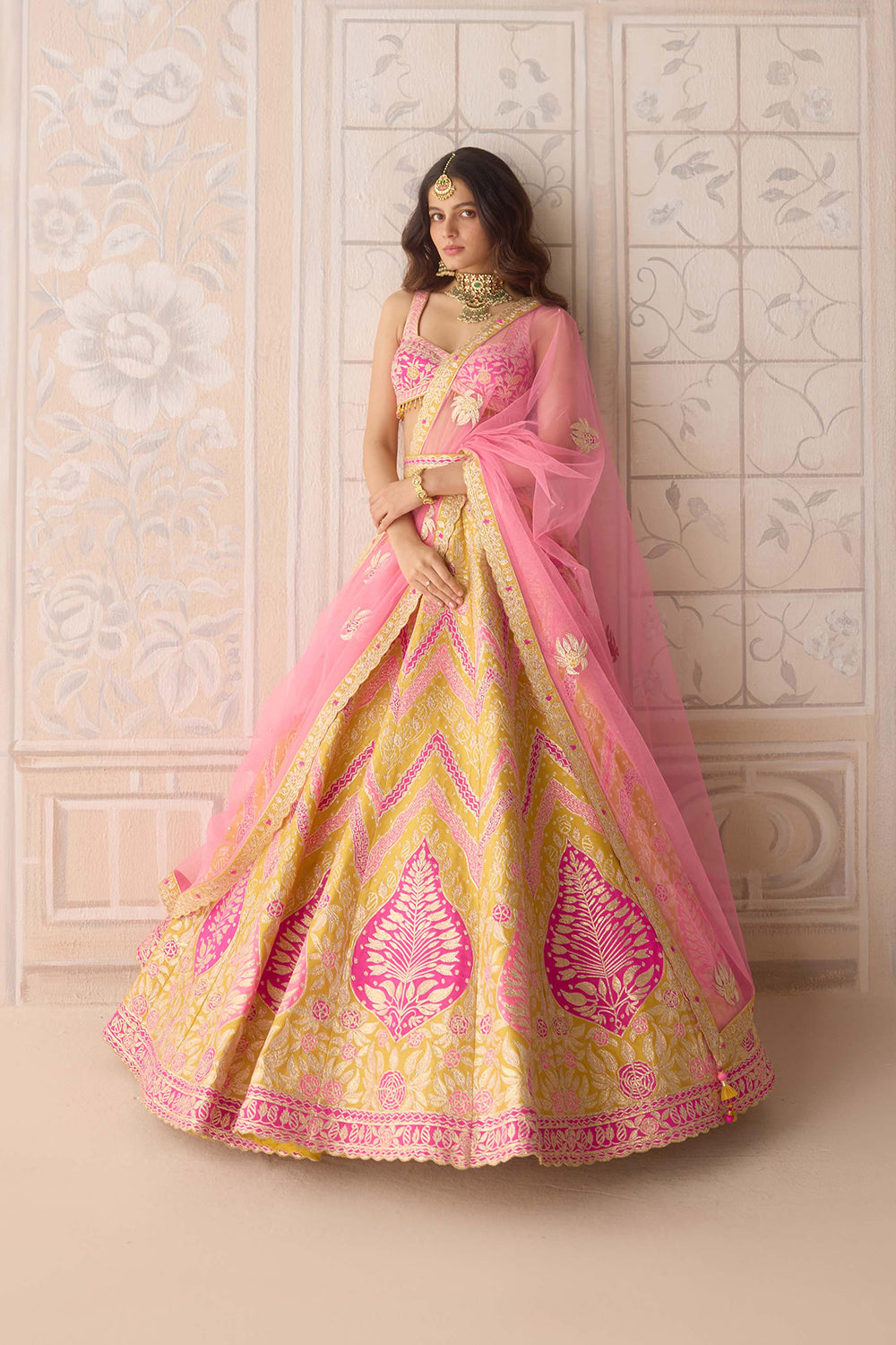 Freesia Yellow Lehenga Set.