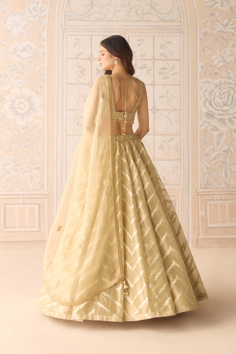 Gold Lehenga Set.