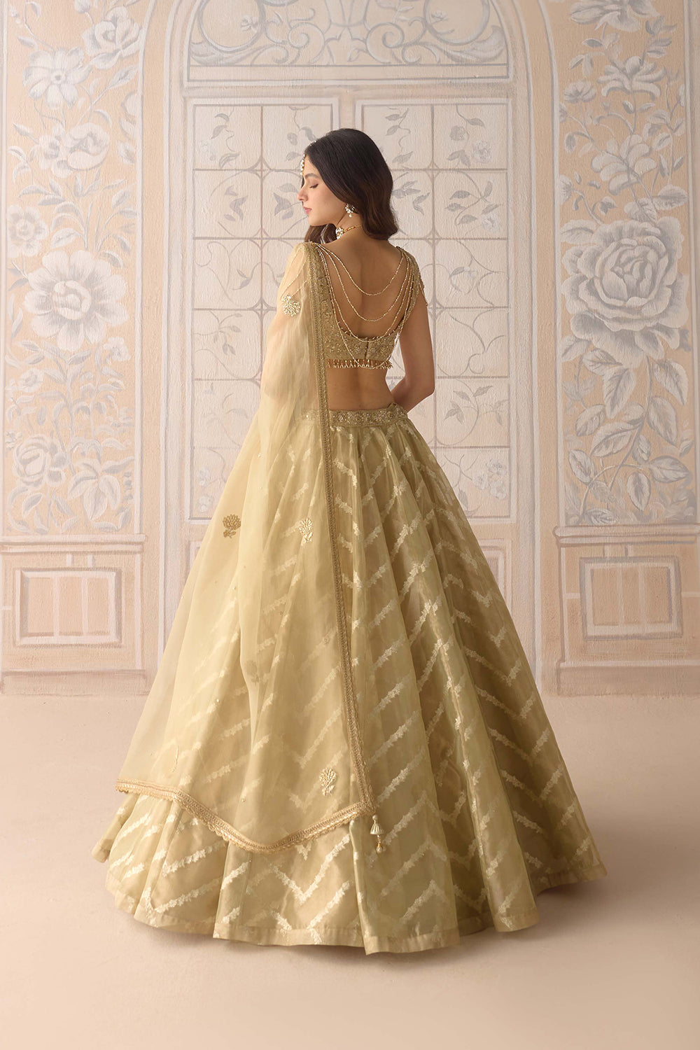 Gold Lehenga Set.