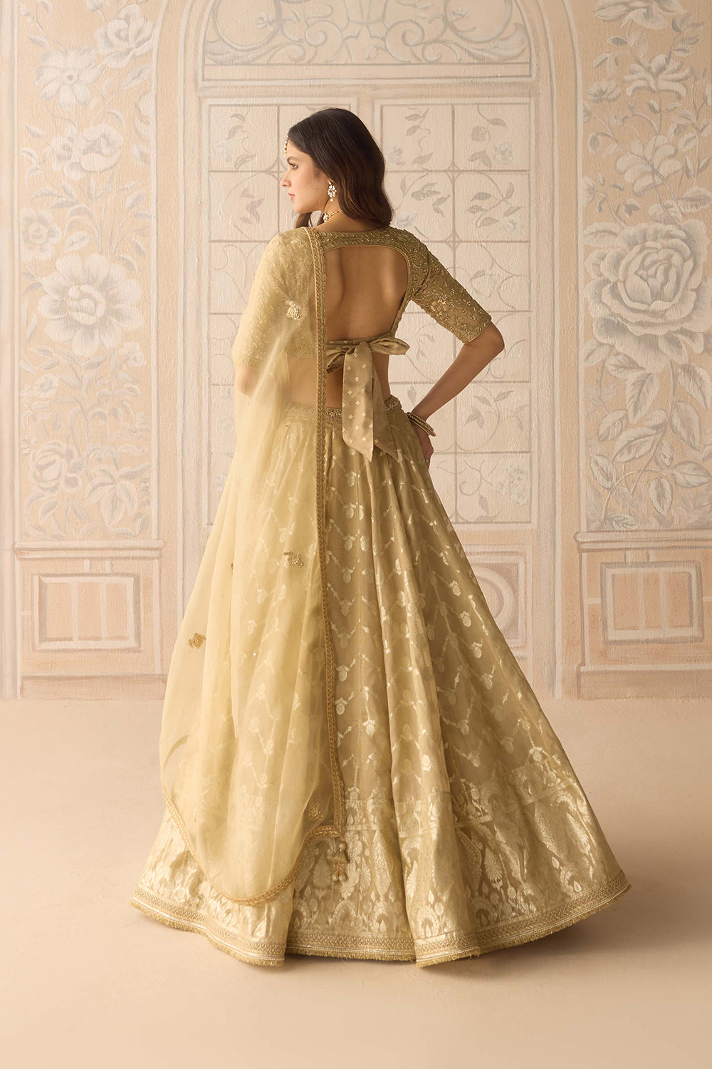 Gold Lehenga Set.
