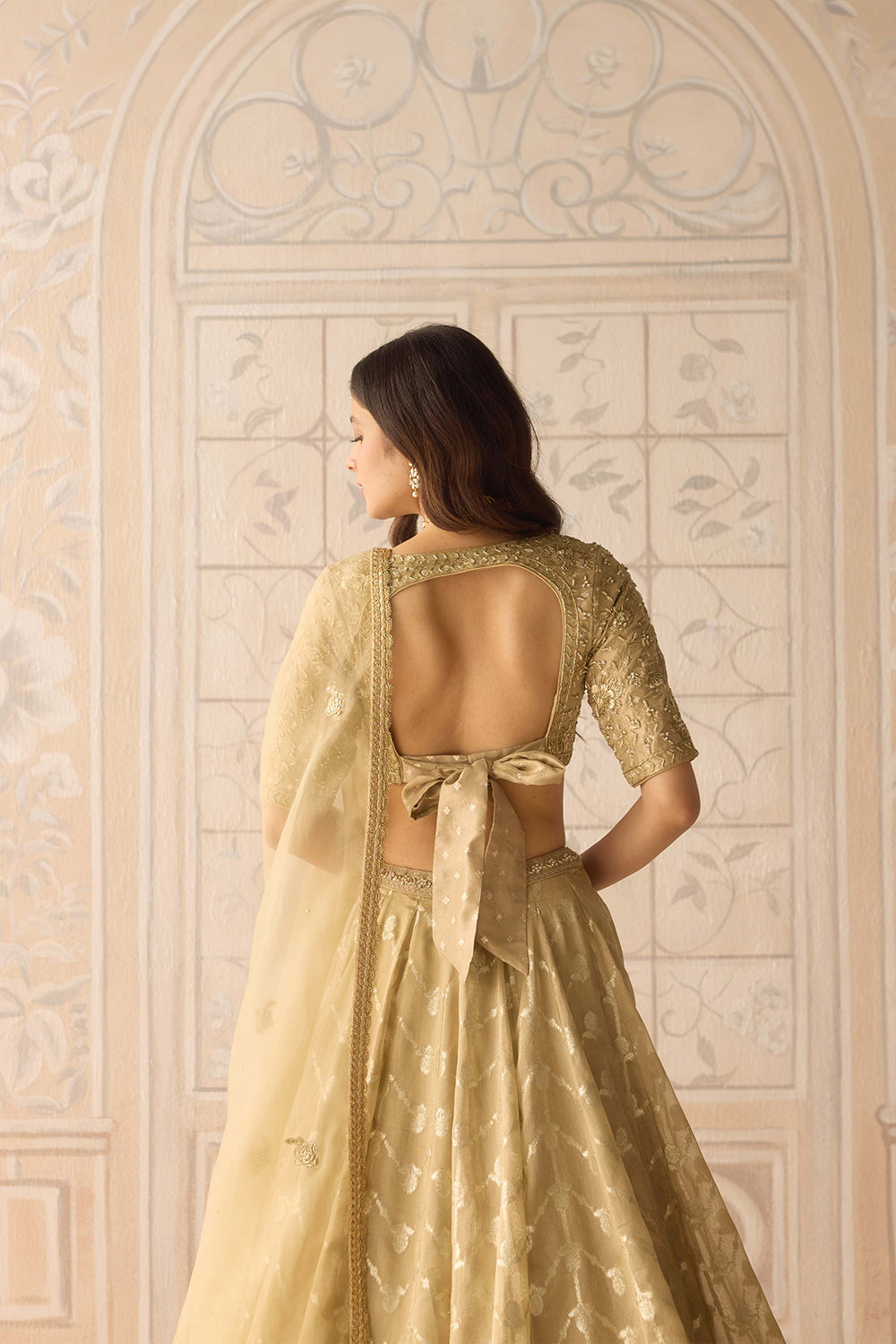 Gold Lehenga Set.