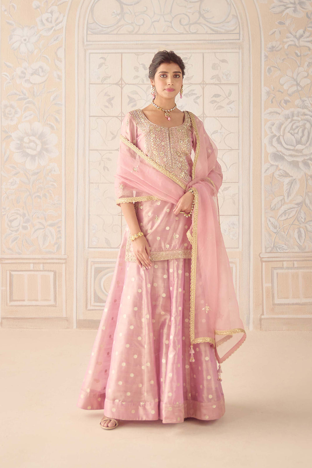 Blush Pink Sharara Set.