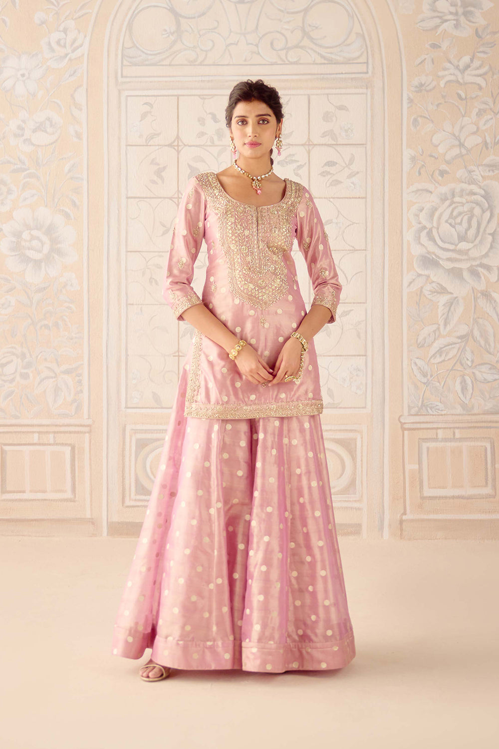 Blush Pink Sharara Set.