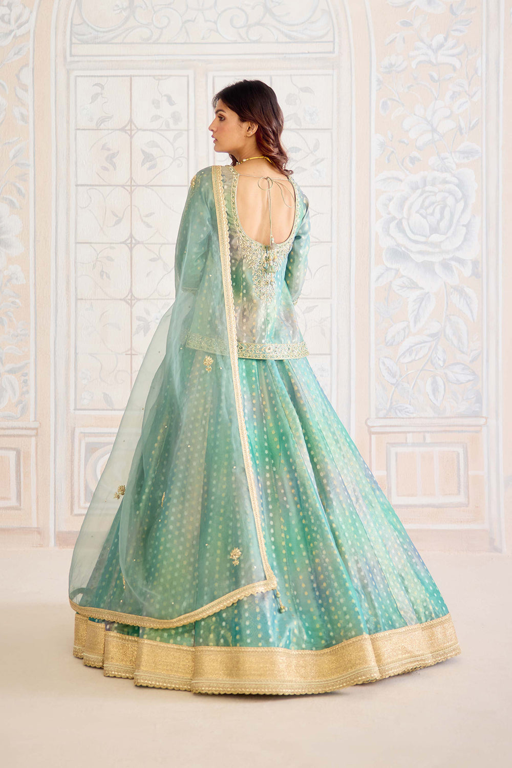 Dusty Turquoise Lehenga Set