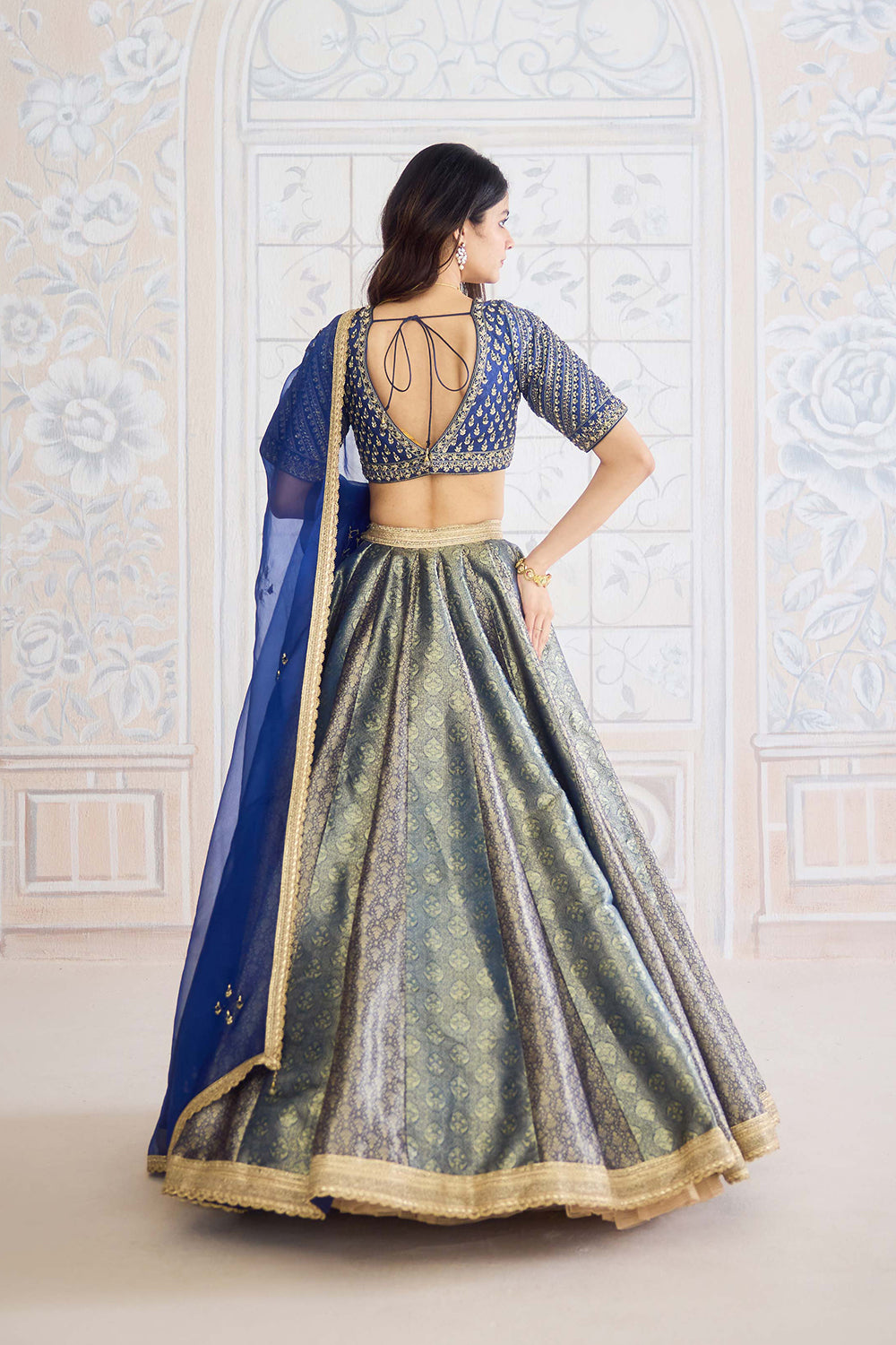 Midnight Blue Lehenga Set.