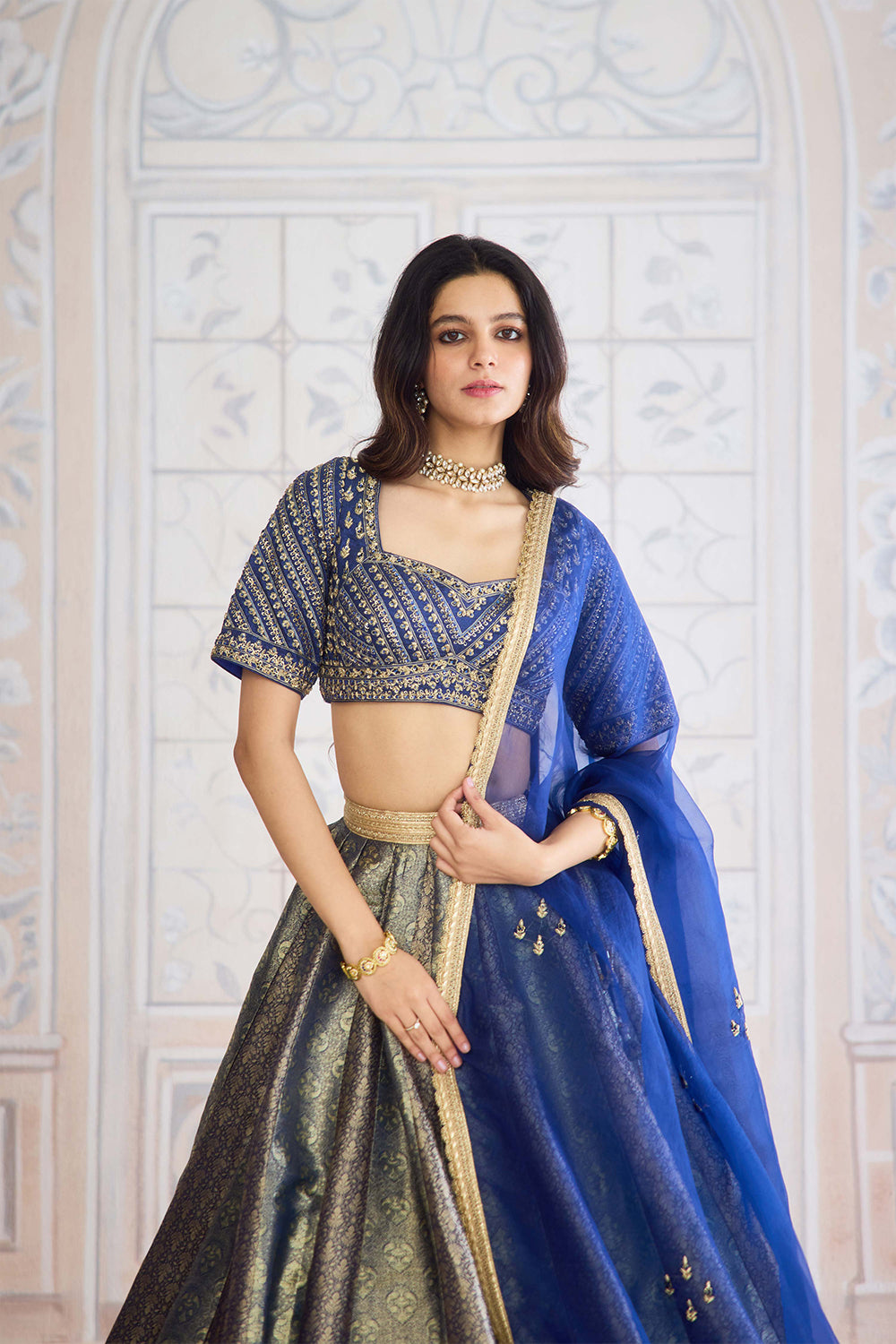 Midnight Blue Lehenga Set.