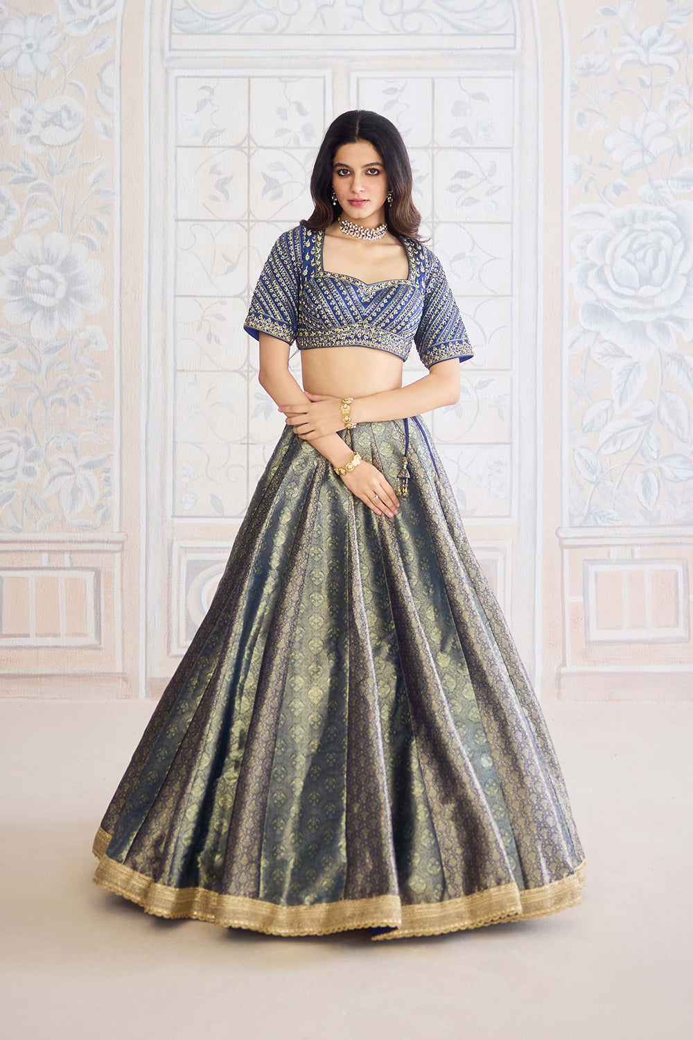 Midnight Blue Lehenga Set.