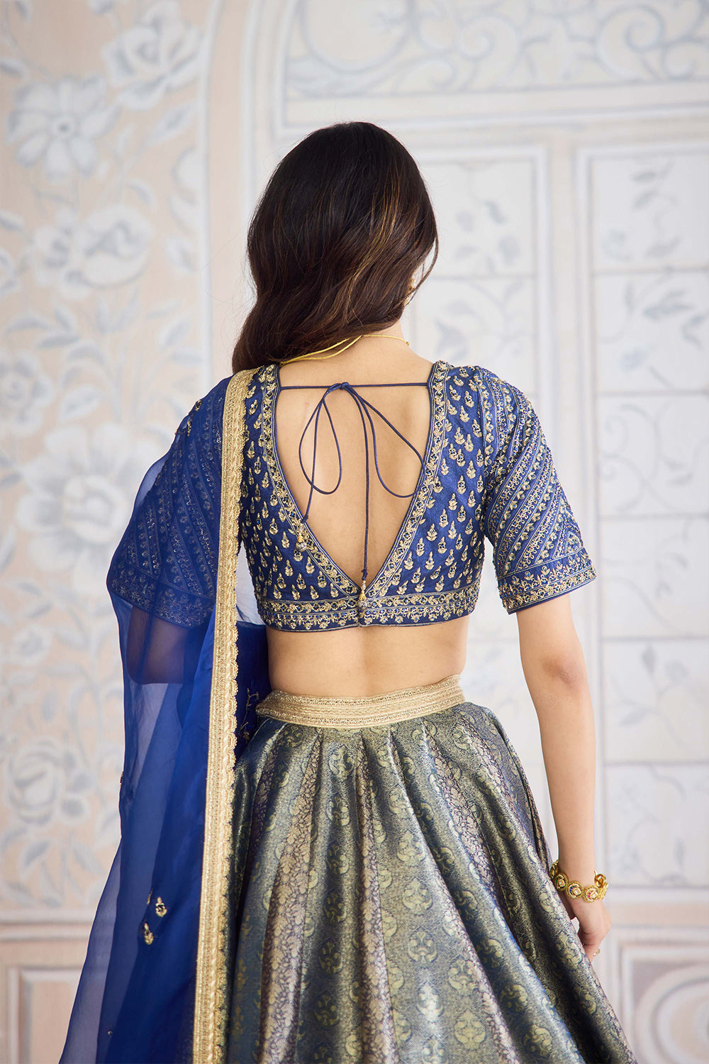 Midnight Blue Lehenga Set.
