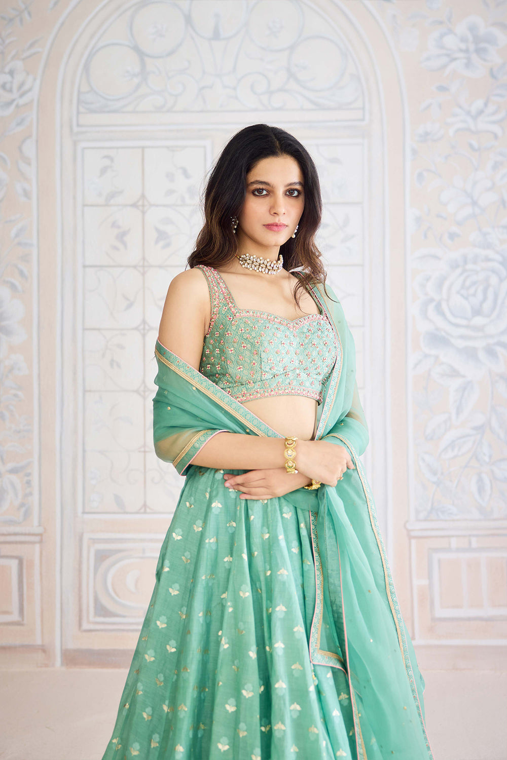 Neptune Green Lehenga Set.