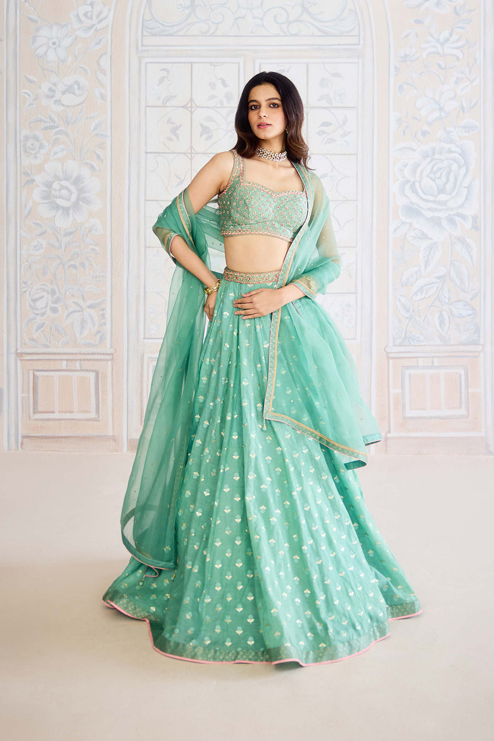 Neptune Green Lehenga Set.