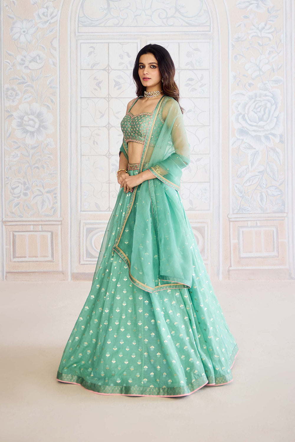 Neptune Green Lehenga Set.
