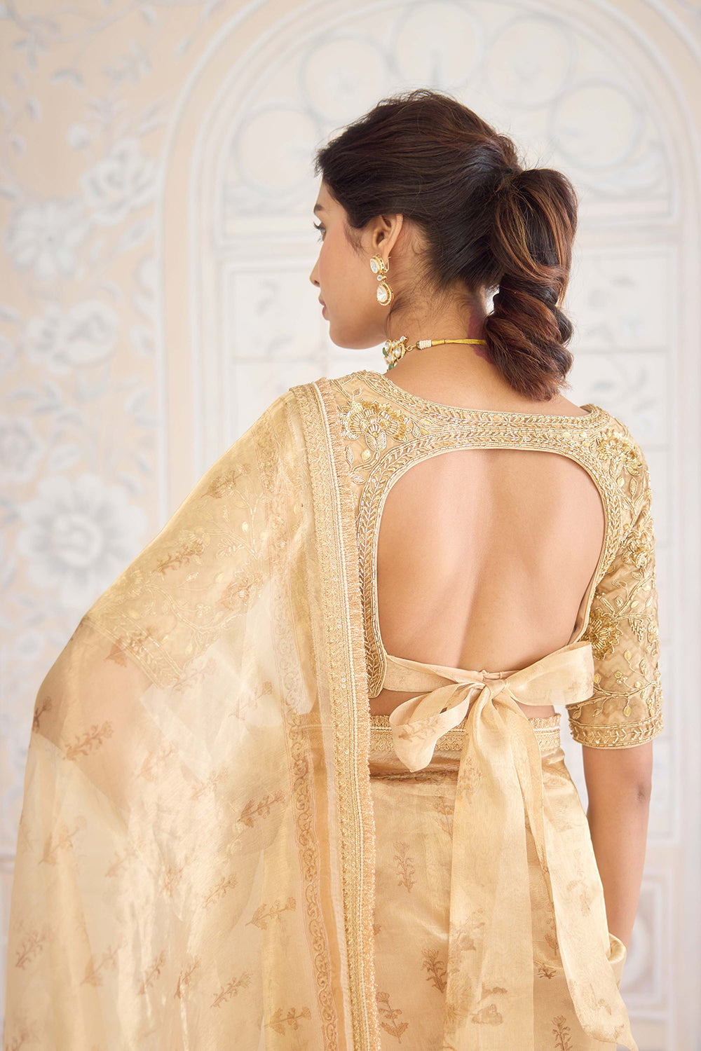 Gold Saree Set.
