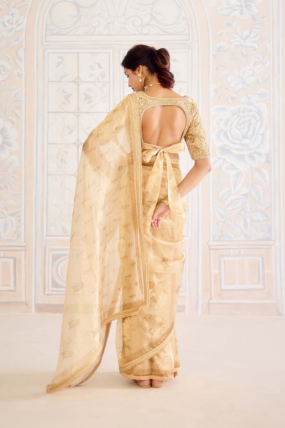 Gold Saree Set.