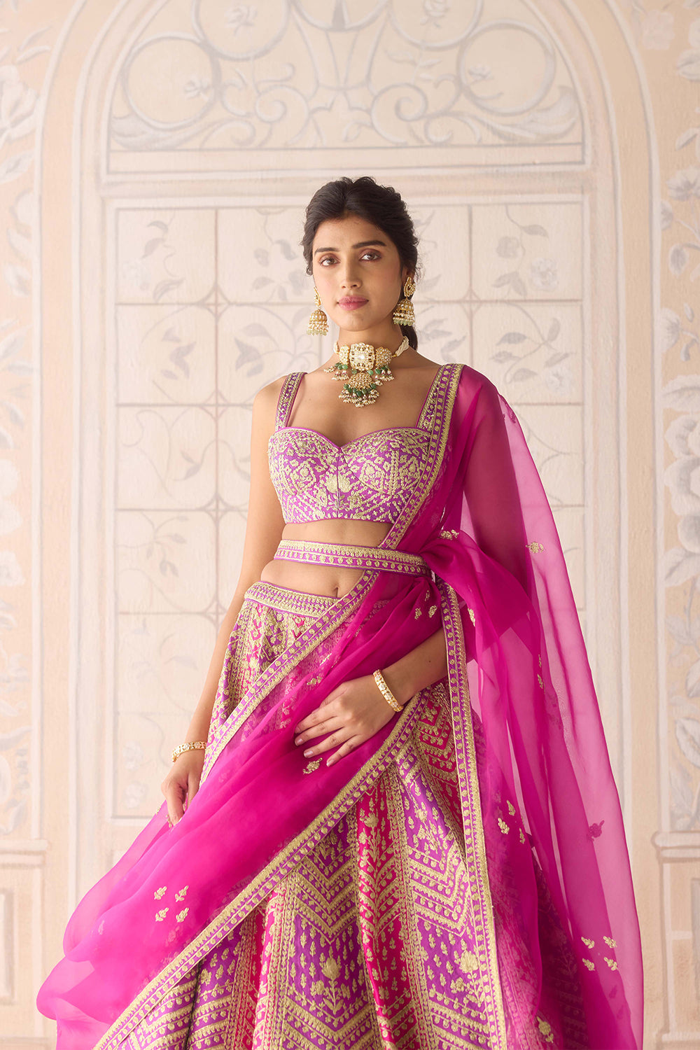 Purple Pink Lehenga Set.