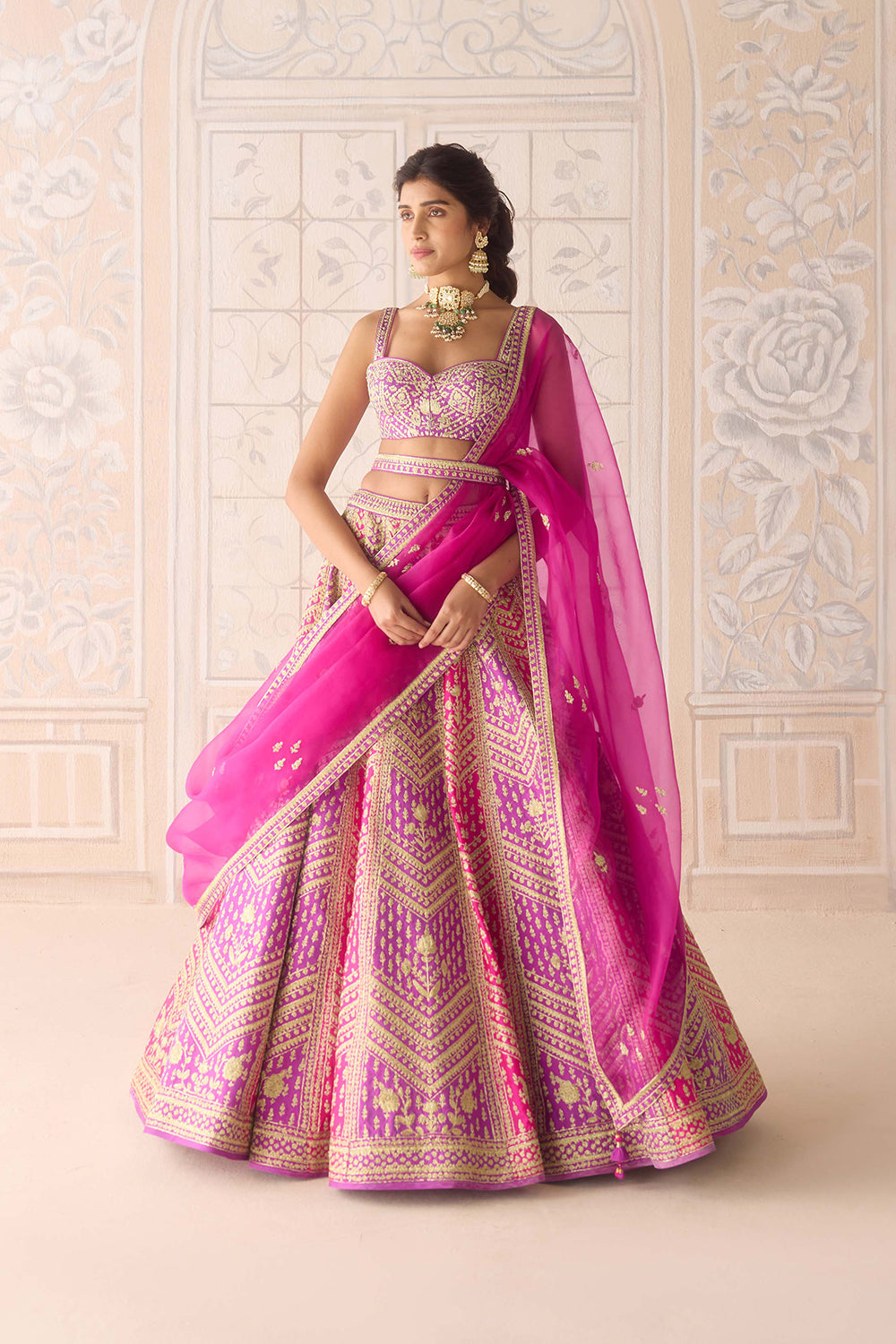 Purple Pink Lehenga Set.