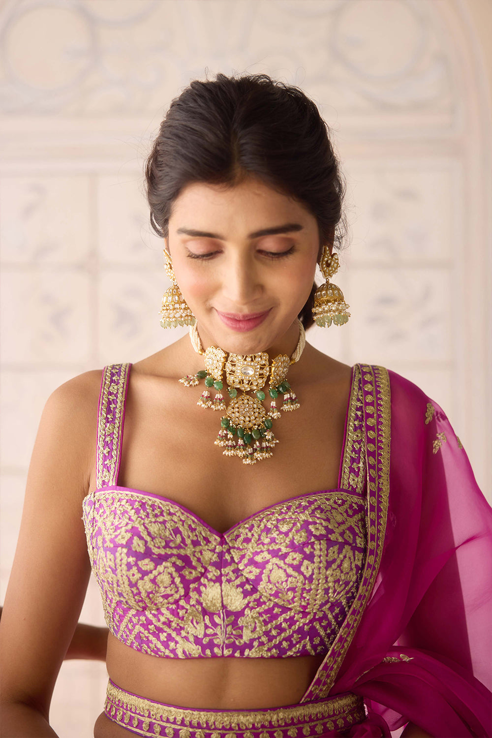 Purple Pink Lehenga Set.