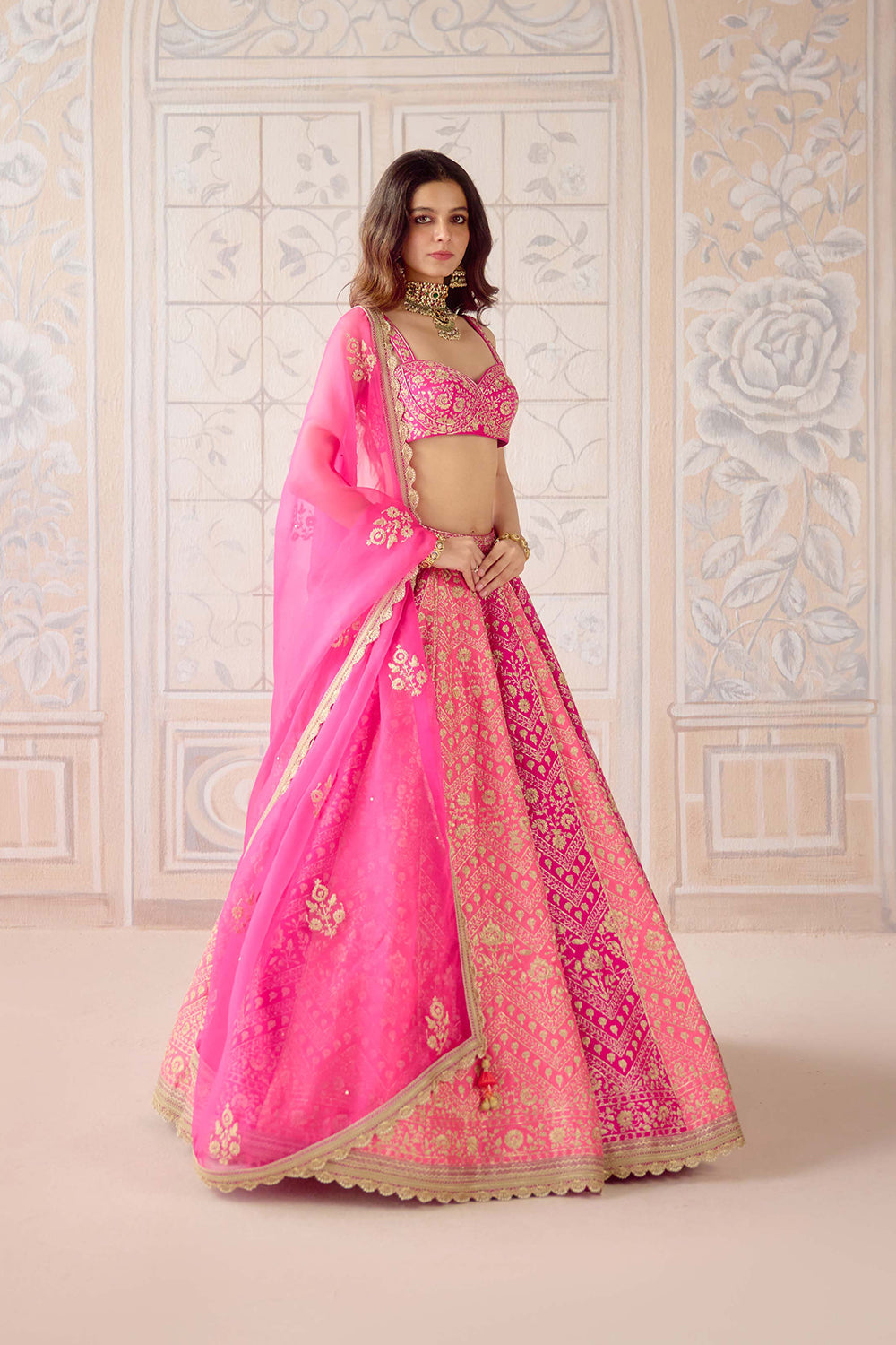 Coral Pink Lehenga Set.