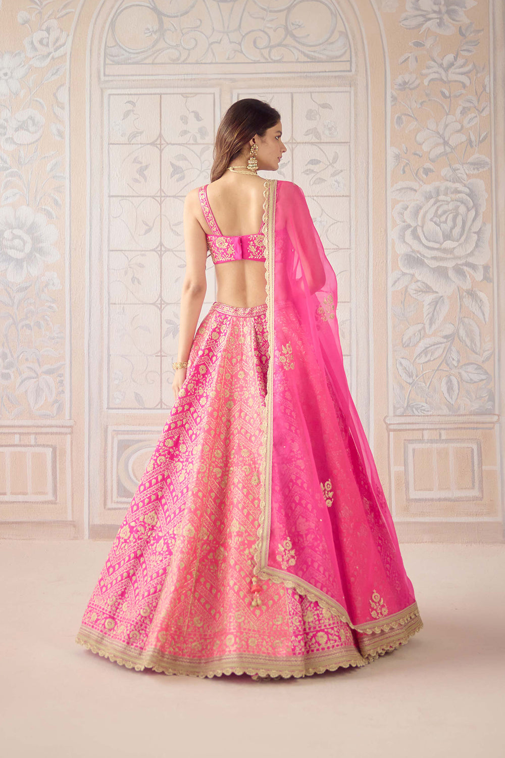 Coral Pink Lehenga Set.