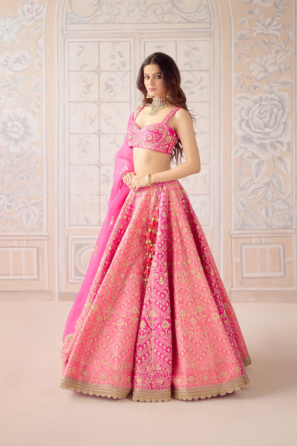 Coral Pink Lehenga Set.