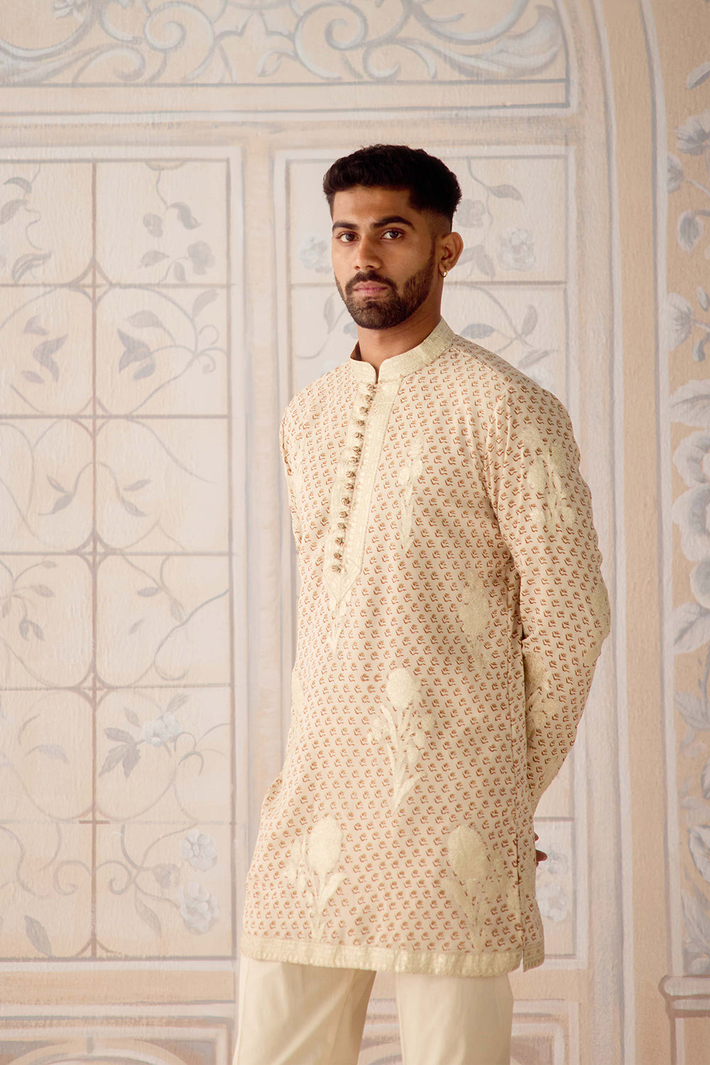 Antique White Kurta Set.