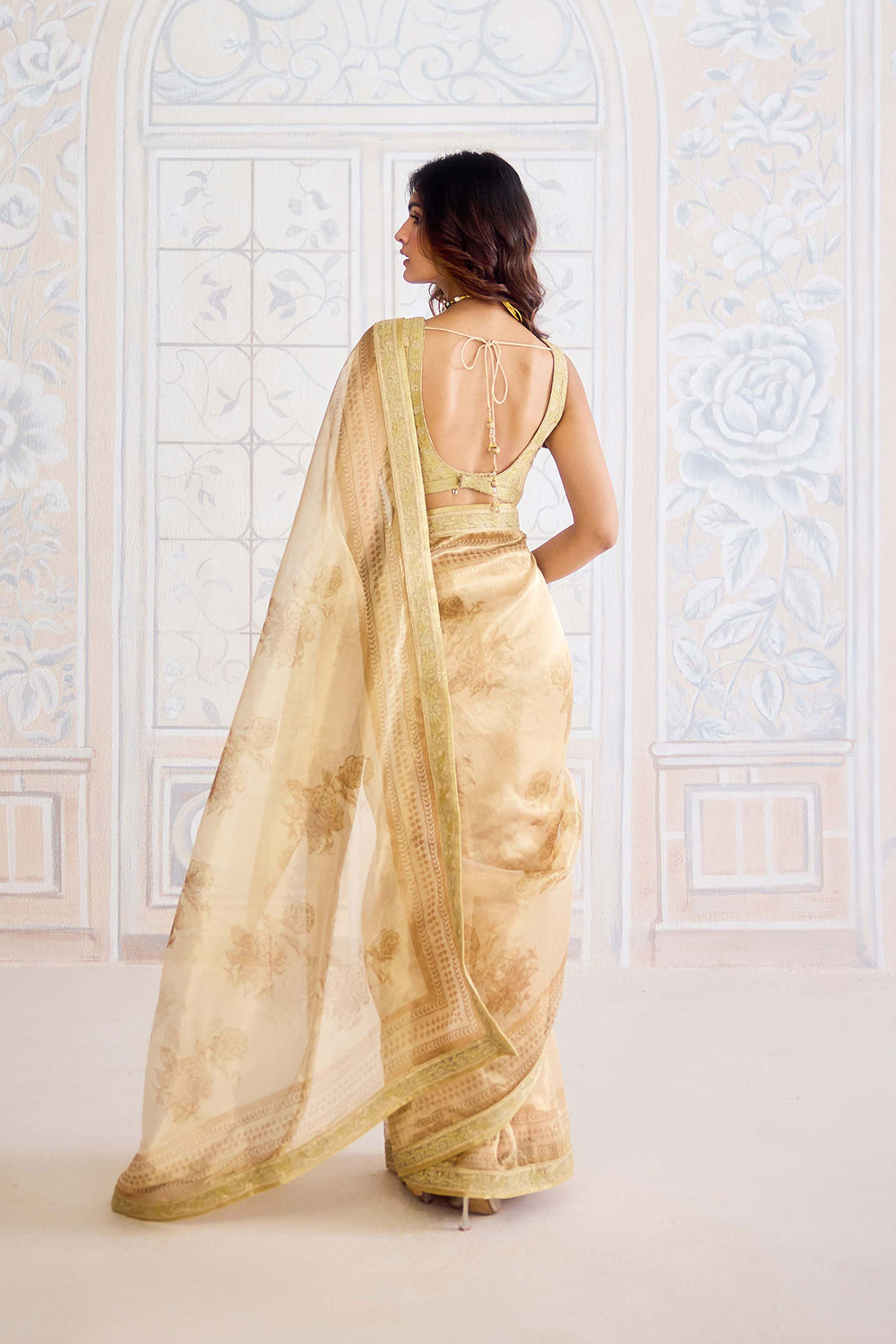 Gold Saree Set.