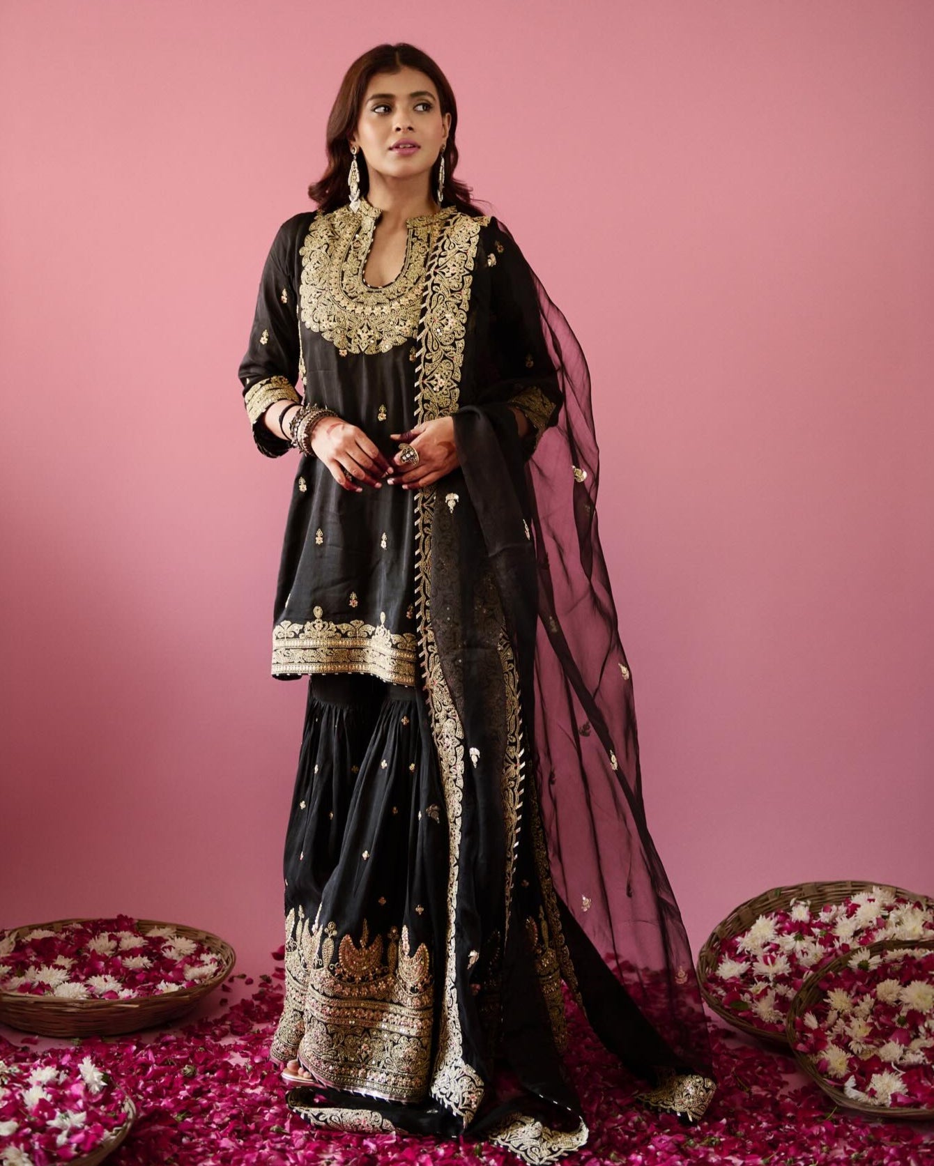 Golconda Shiddat Sharara Set- Hebah Patel