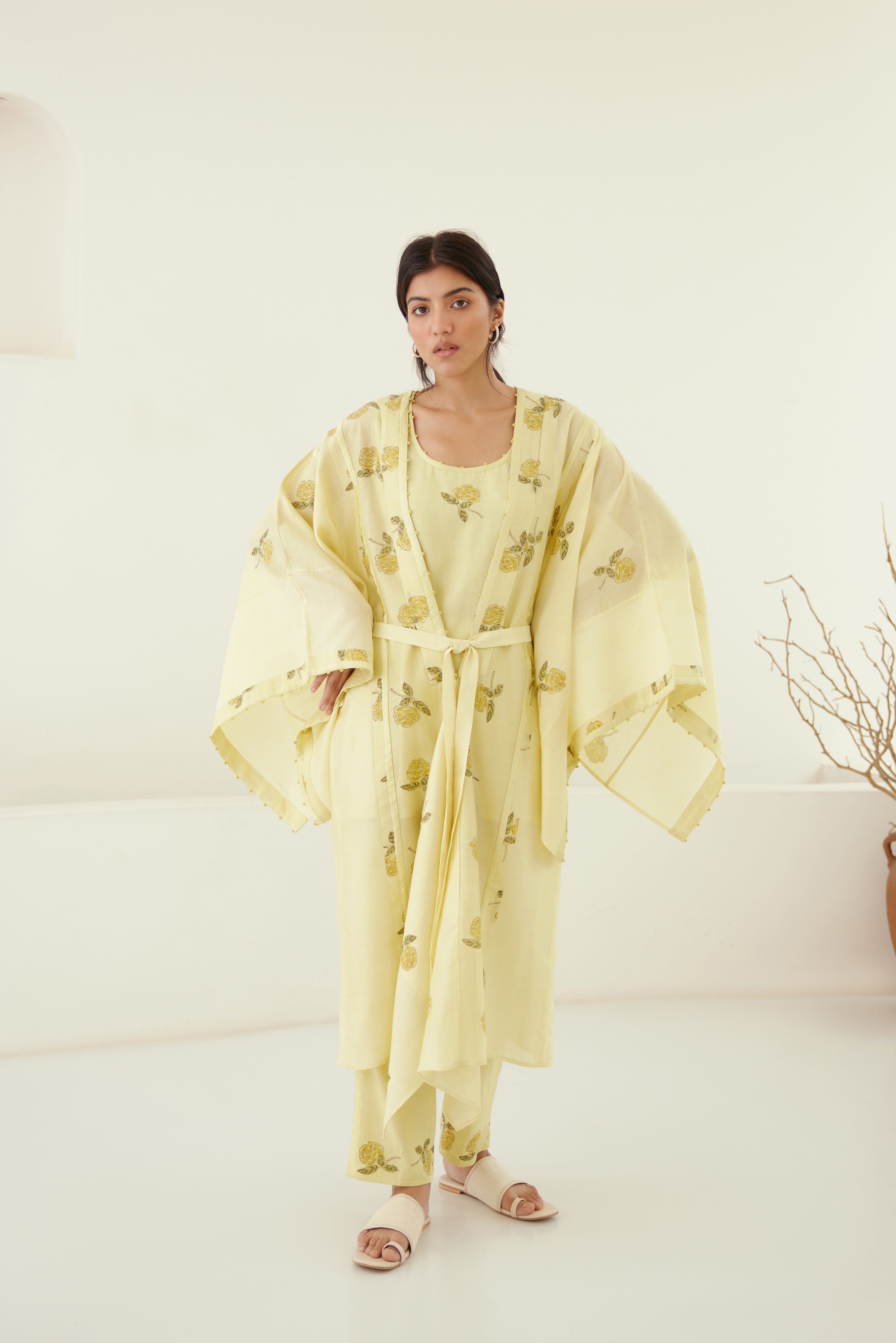 Canary Yellow Kimono Set