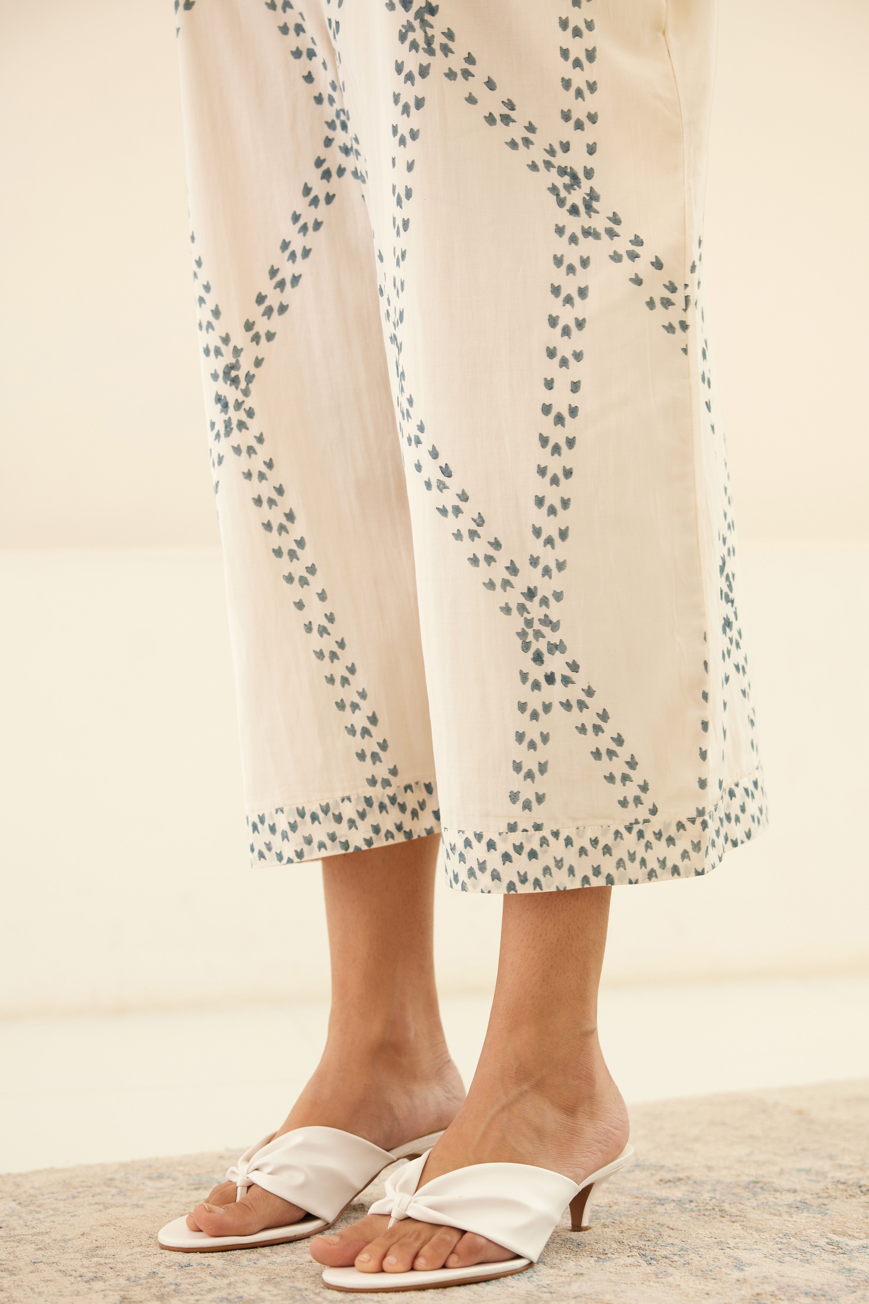 Papyrus White - Dusty Blue Jumpsuit