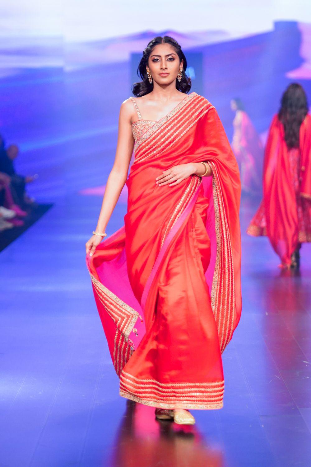 Surkh Laal Hand Embroidered Saree