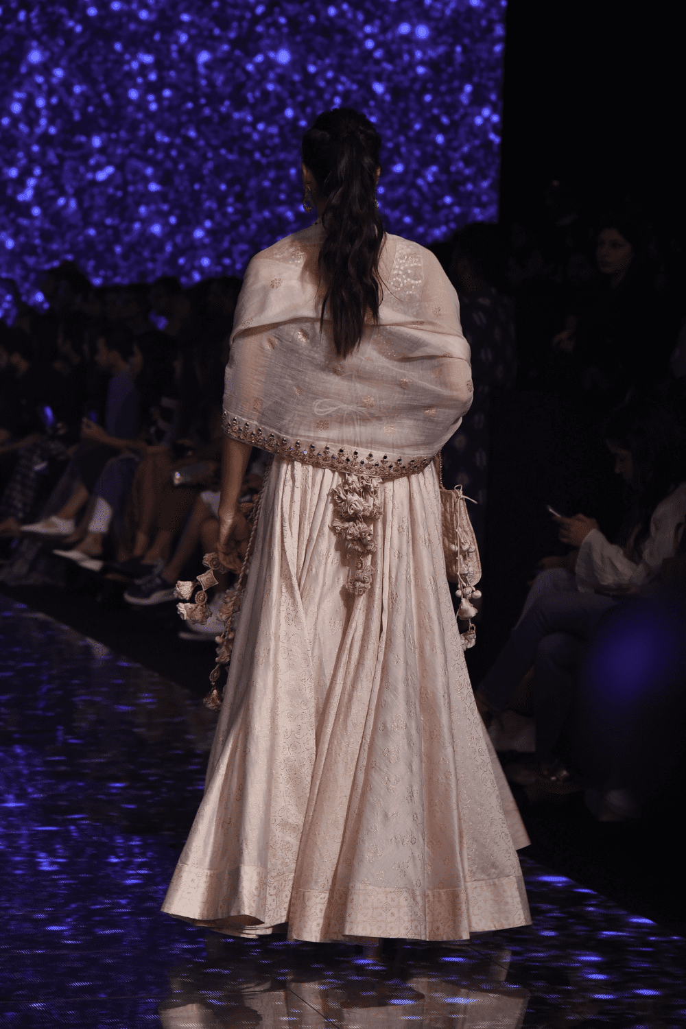 Heavy Dabka Work Blouse With Lehenga & Dupatta