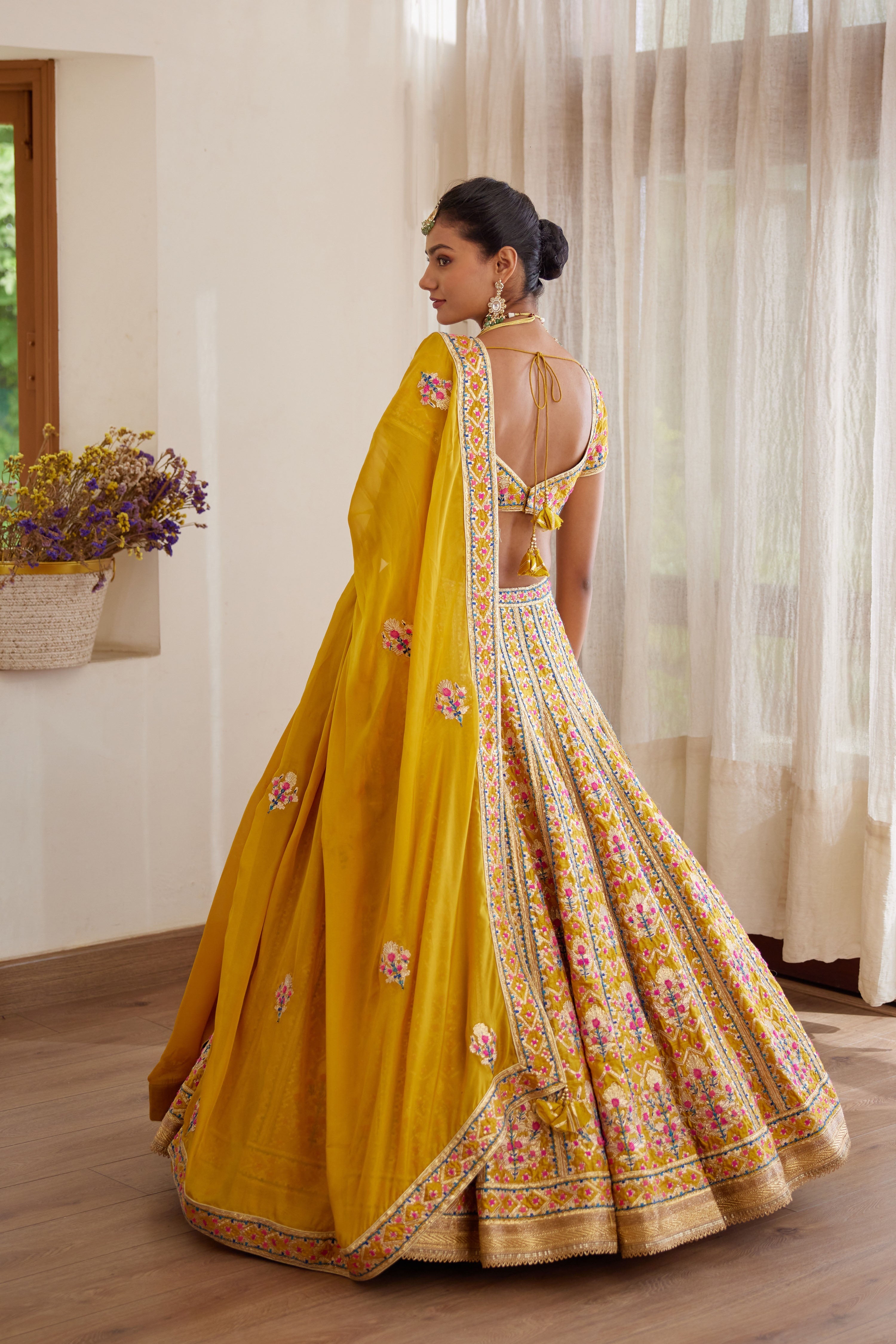 Mustard Yellow Lehenga Set