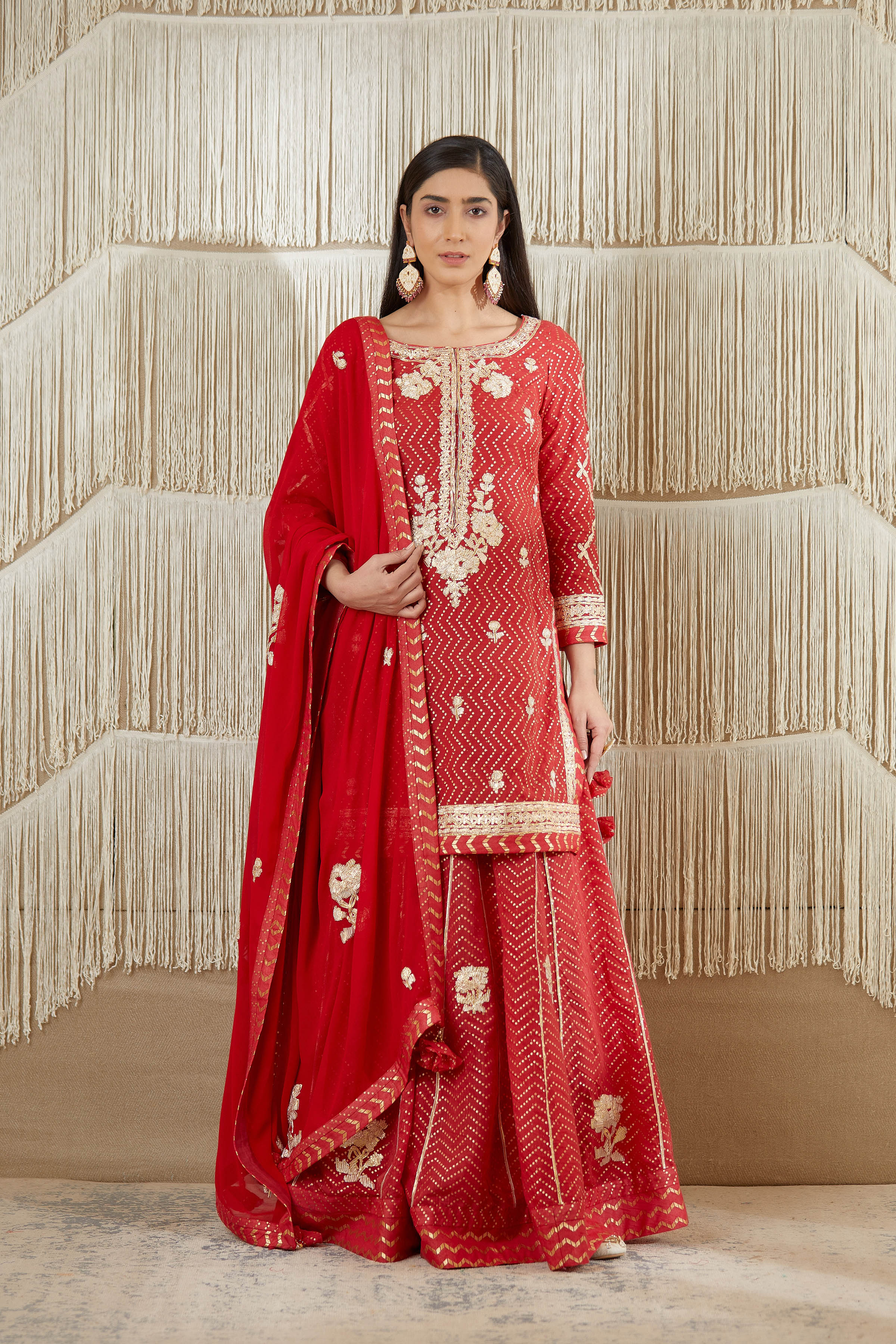 Maroon Sharara set