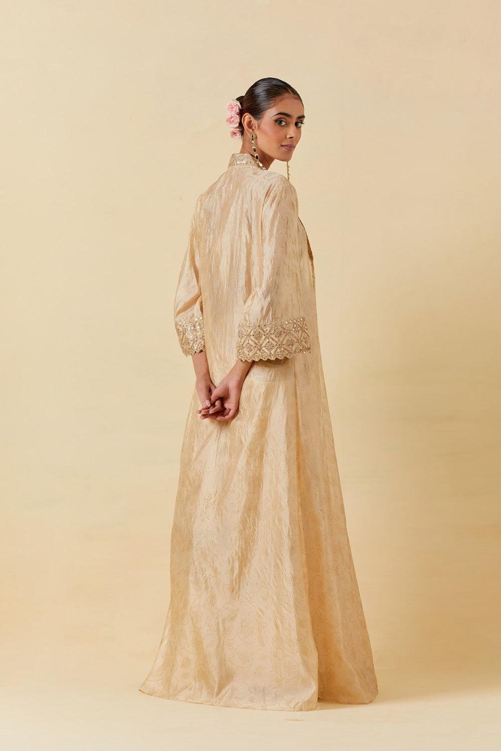 Buttercup Saree Paired With Blouse & Cape