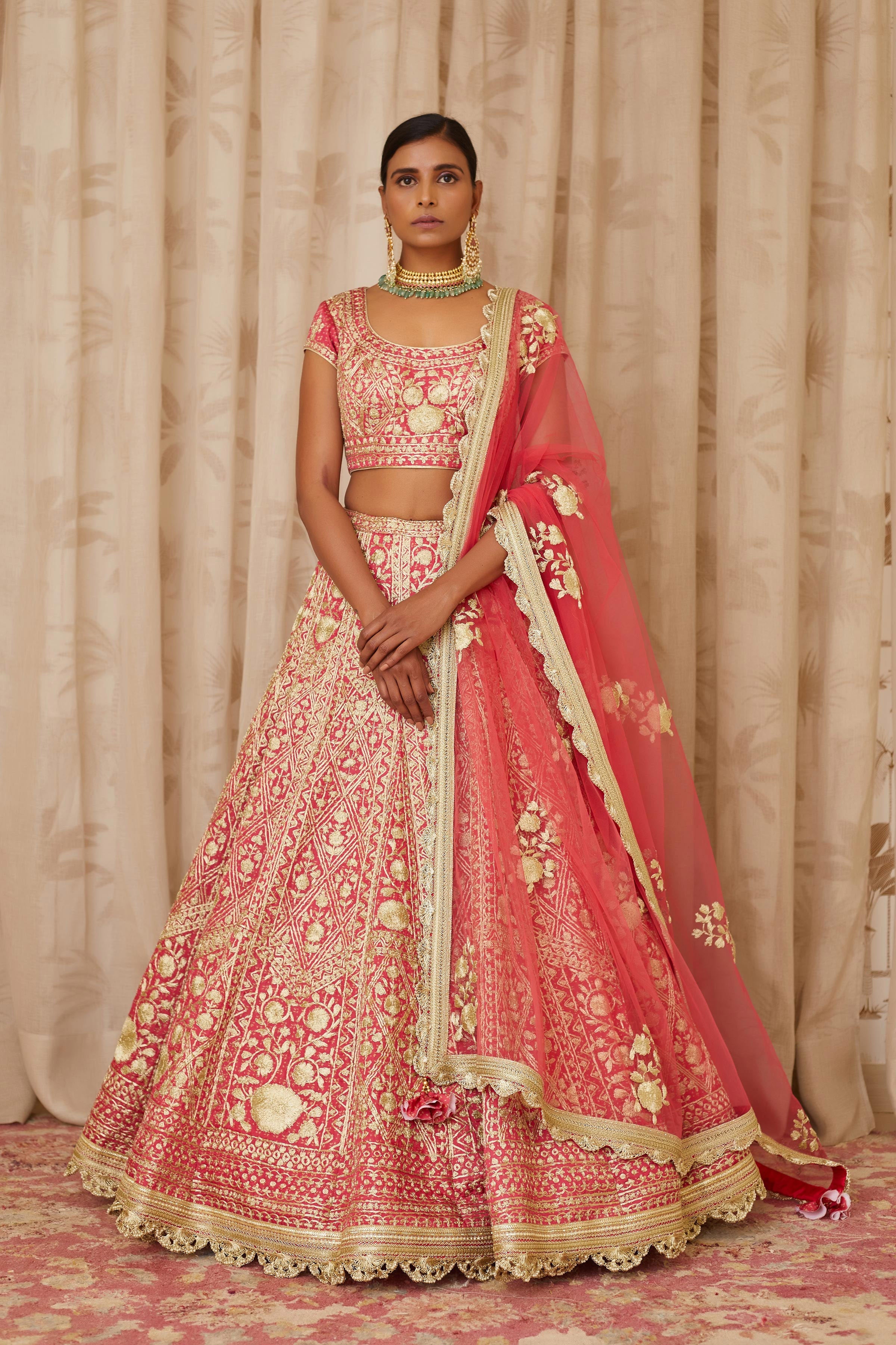 Coral Lehenga Set