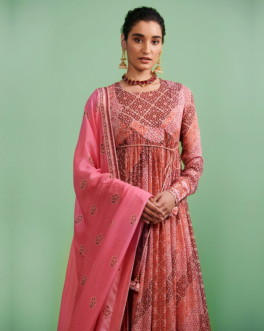 Multicolour Angrakha Set