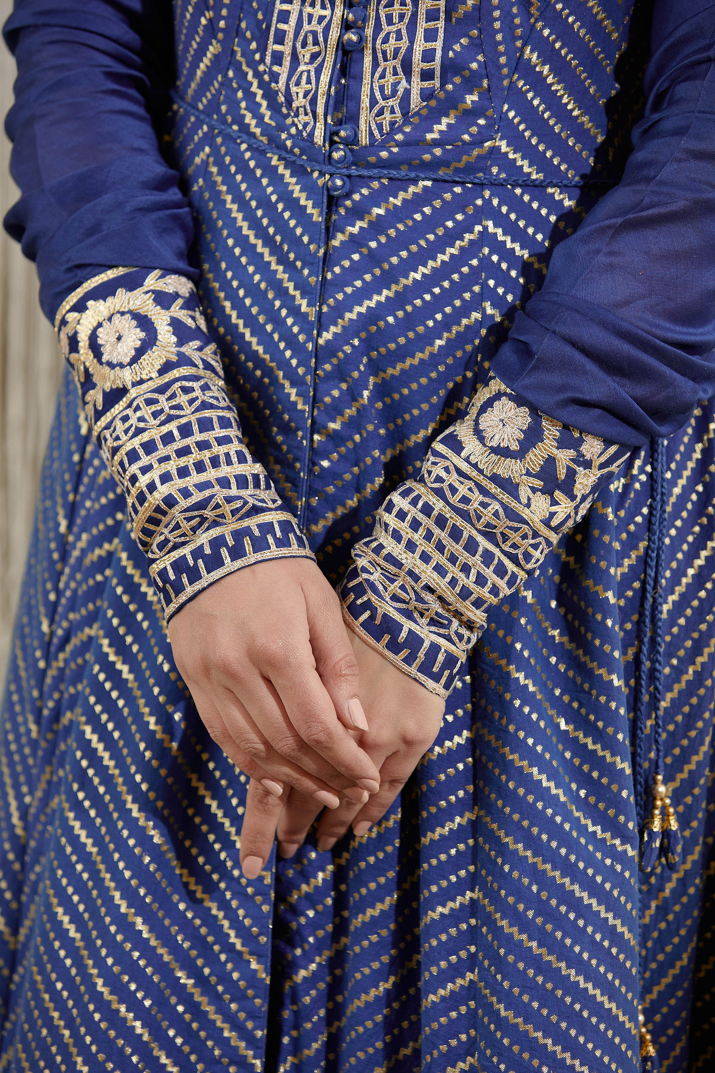 Royal Blue Anarkali set
