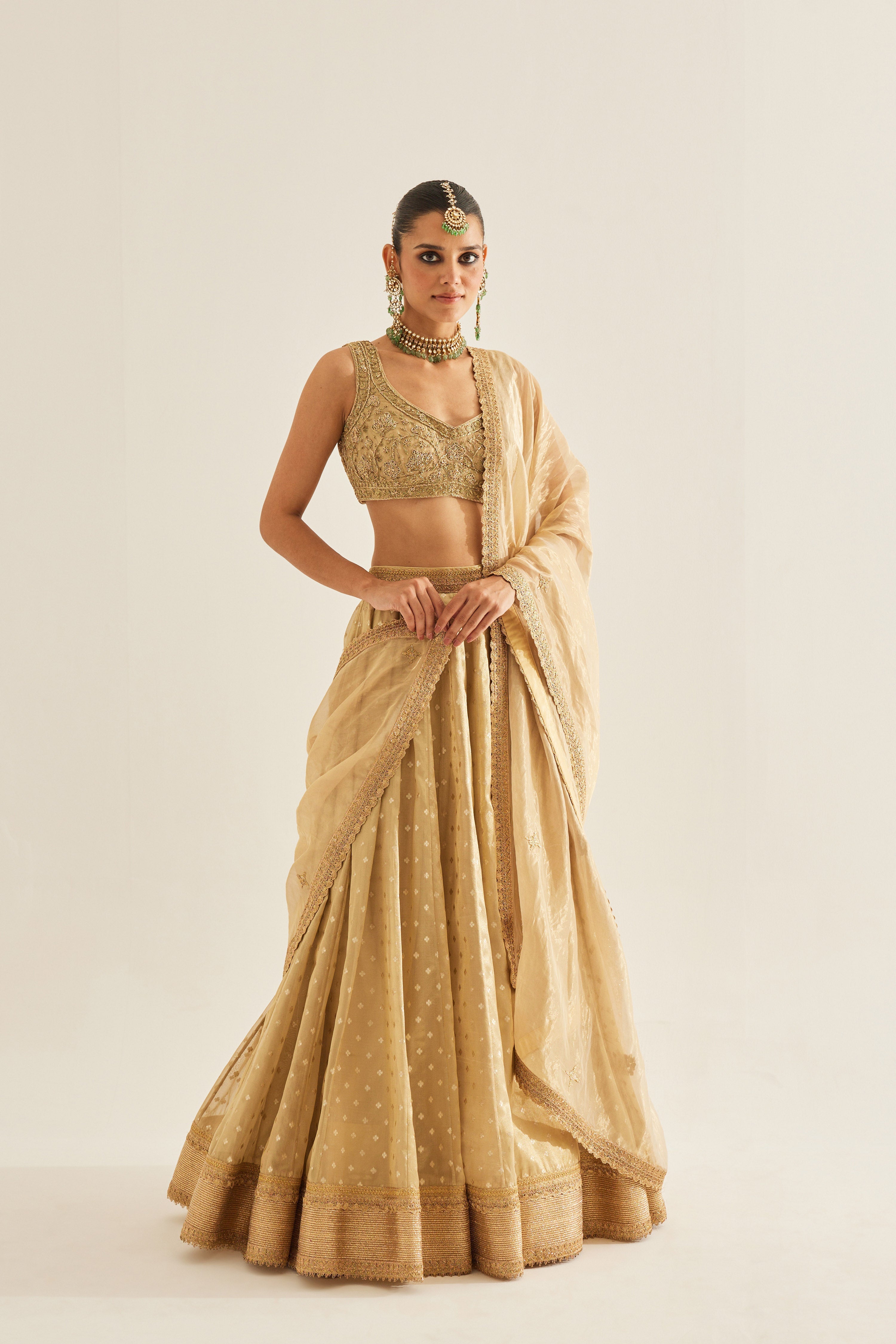 Gold Lehenga Set