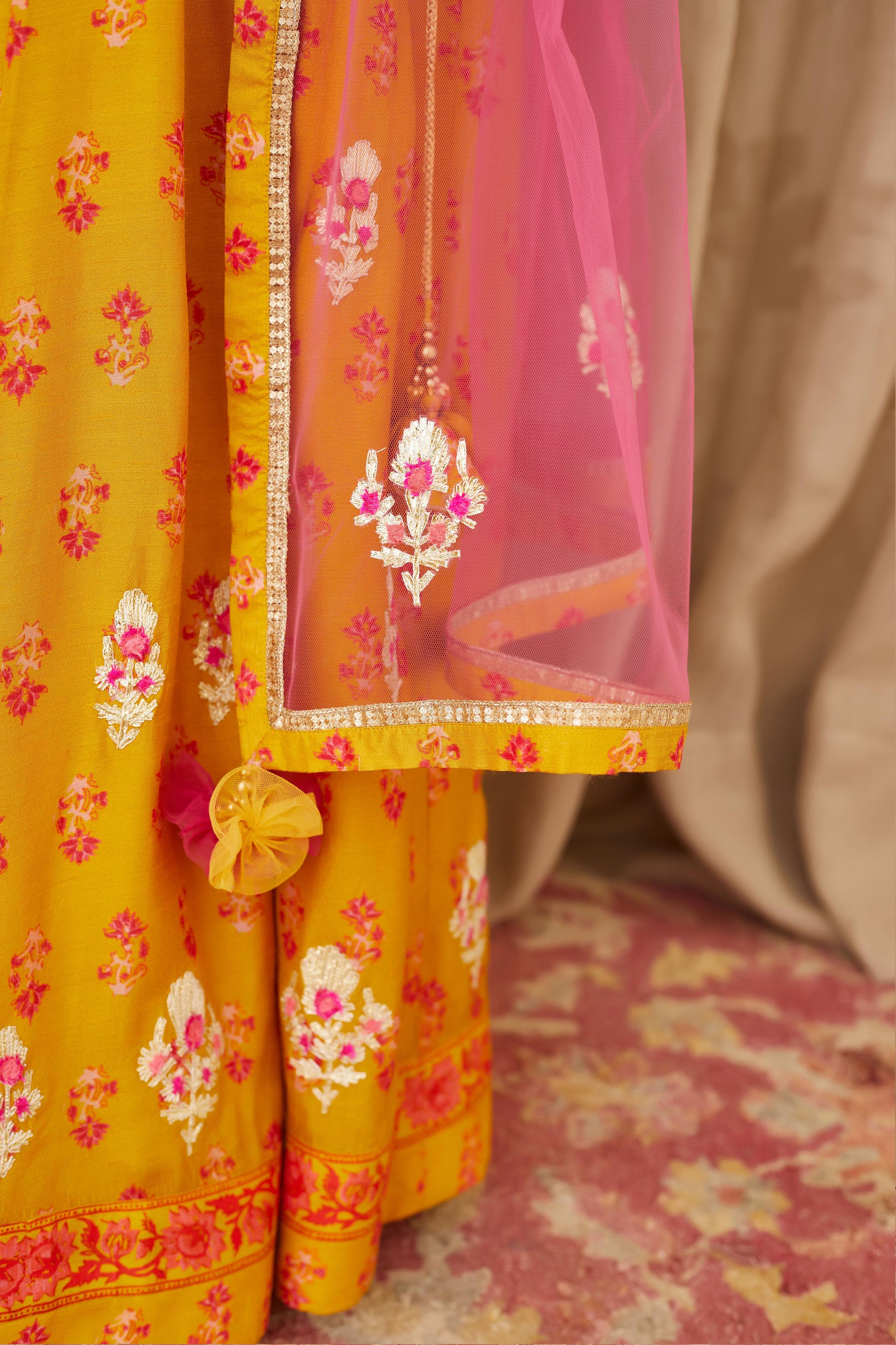 Mustard Yellow Lehenga Set