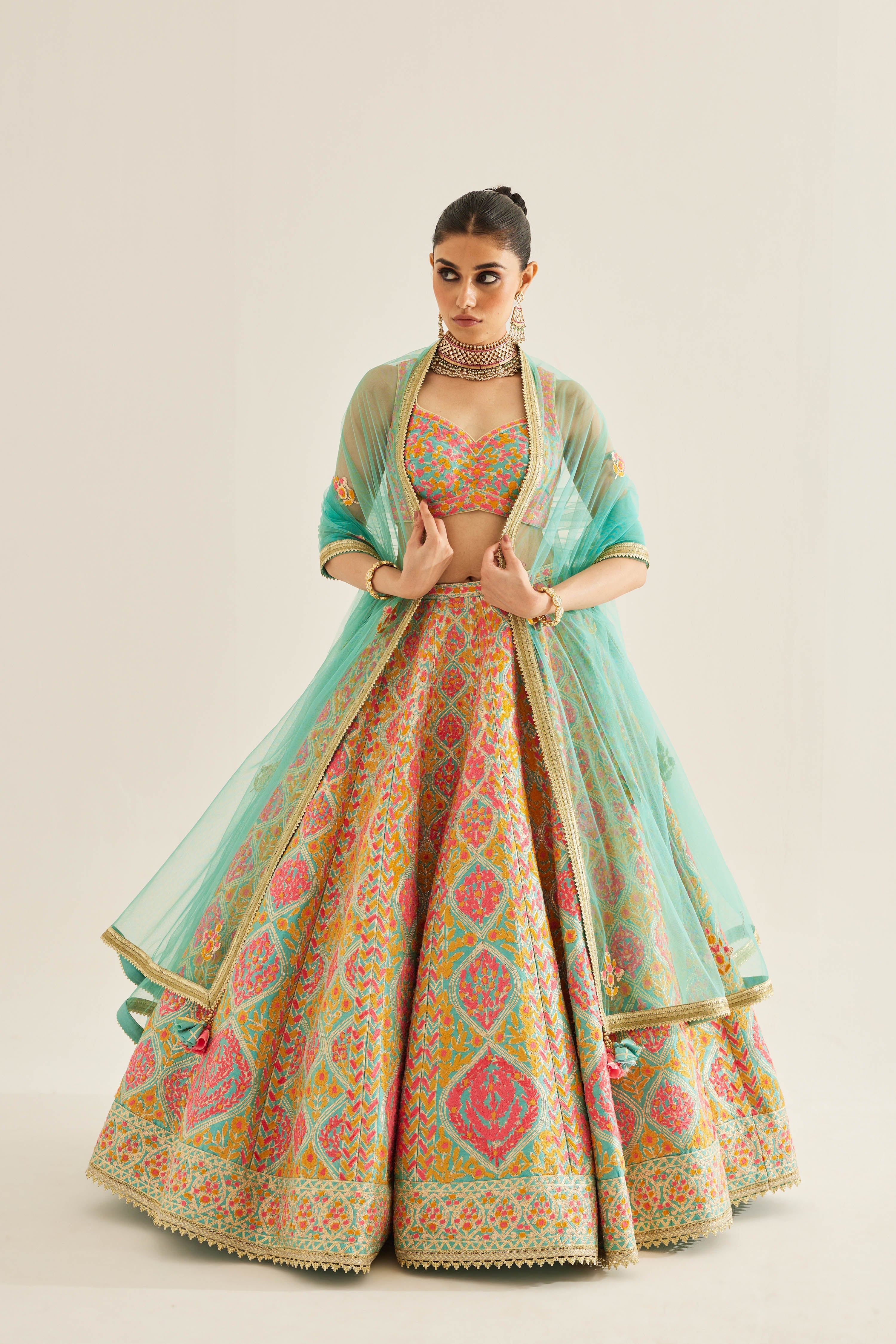 Capri Blue Lehenga Set