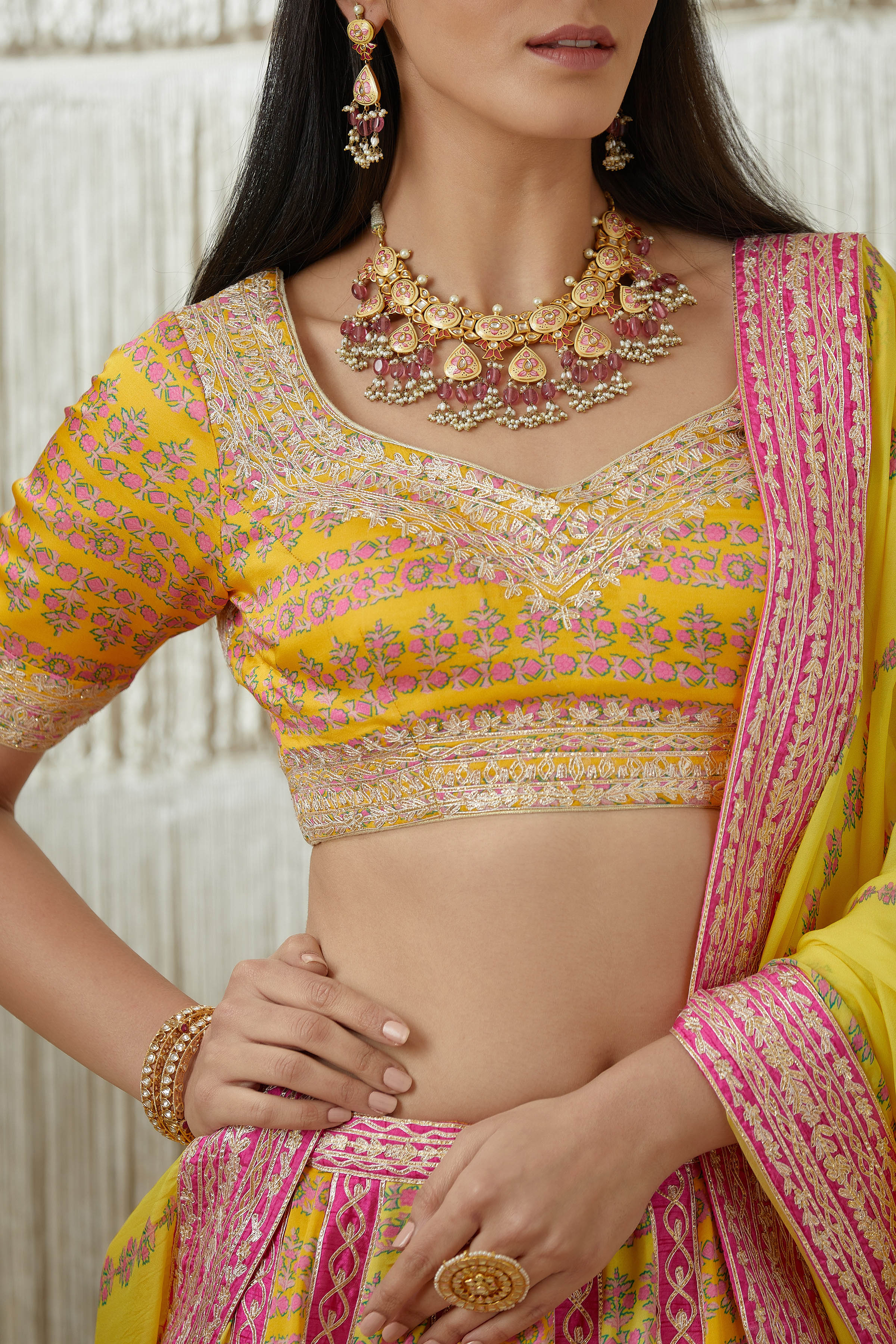 Mustard Yellow Lehenga set