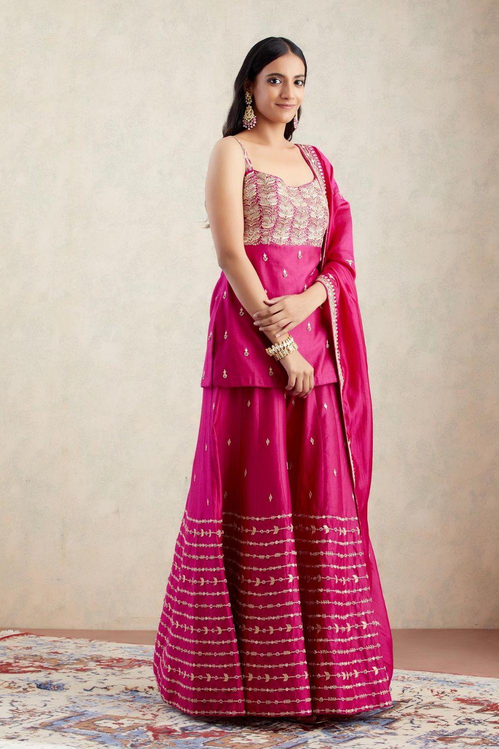 Strappy Short Kurta & Garara Set