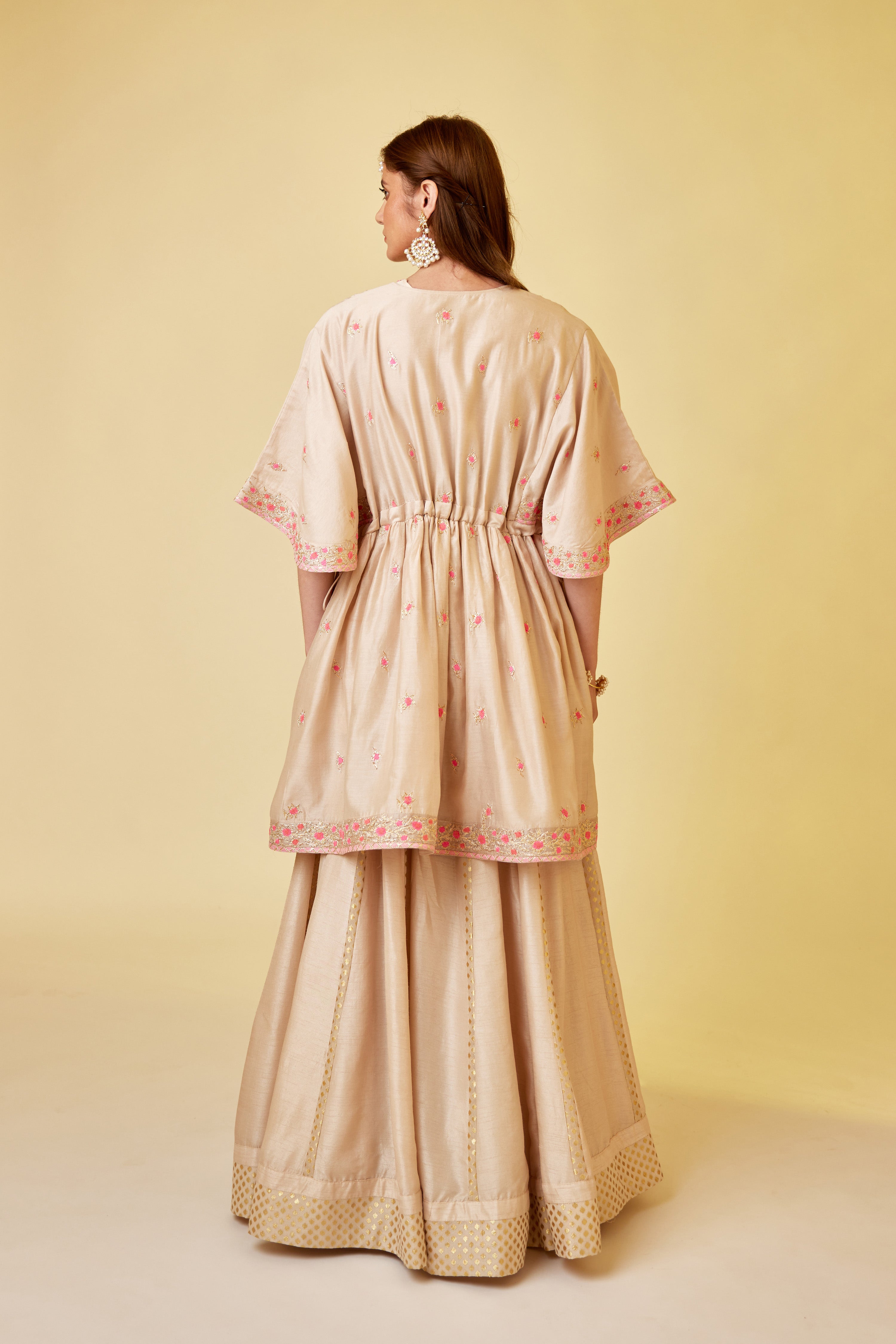 Angora White Skirt Set